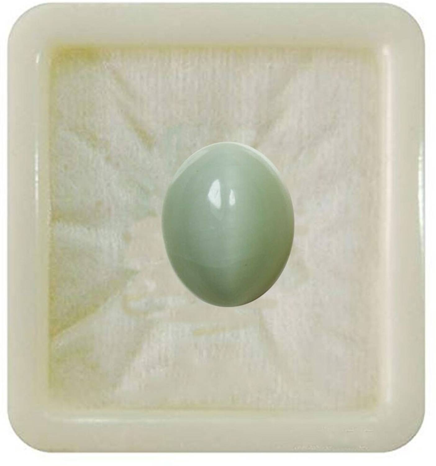 55Carat Natural White Cats Eye Lehsuniya 5.25 Ratti 4.77 Carat Oval Shape 1 Pcs For Stone Cat's Eye Ring
