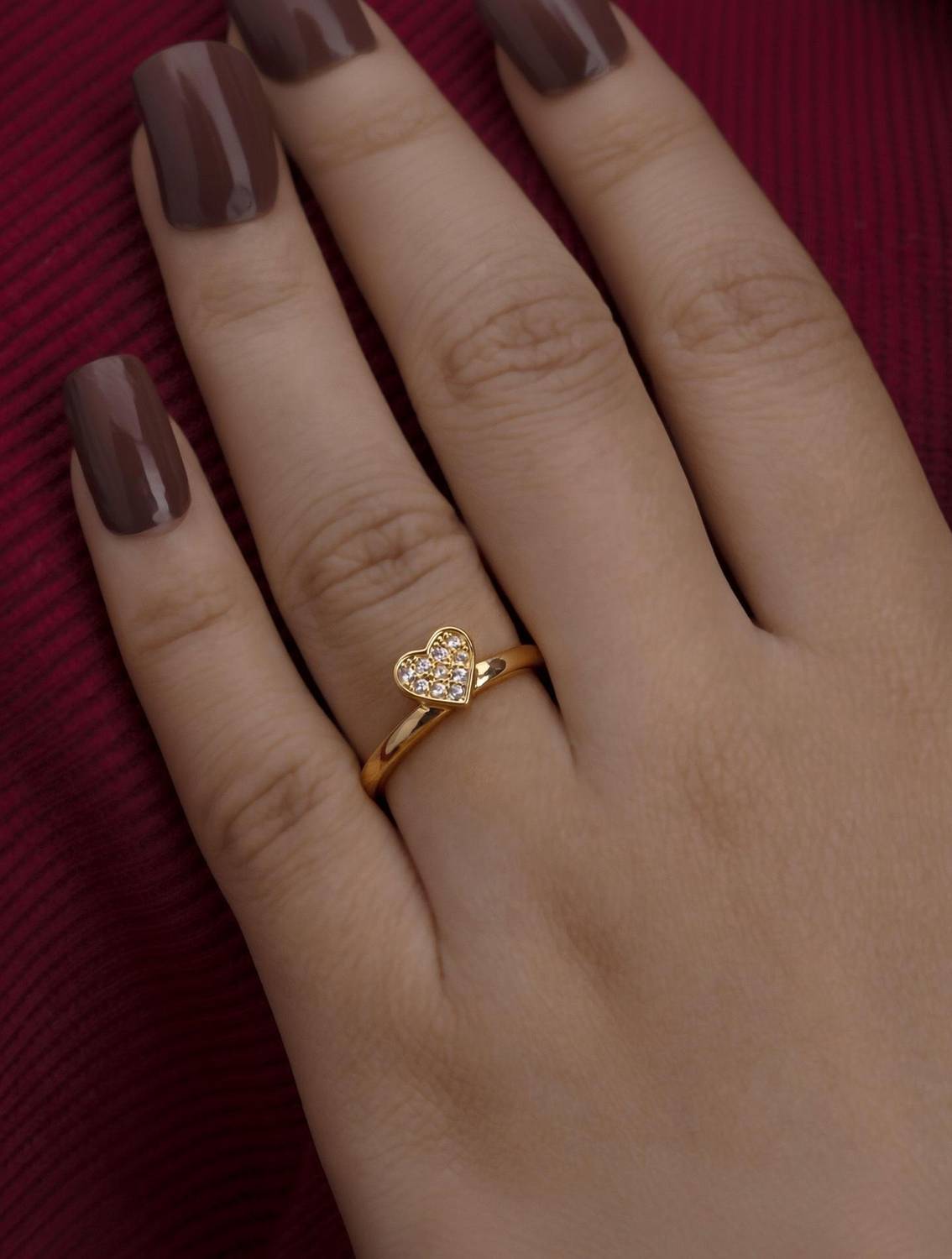 ARTKLIM Stainless Steel Gold Plated Ring