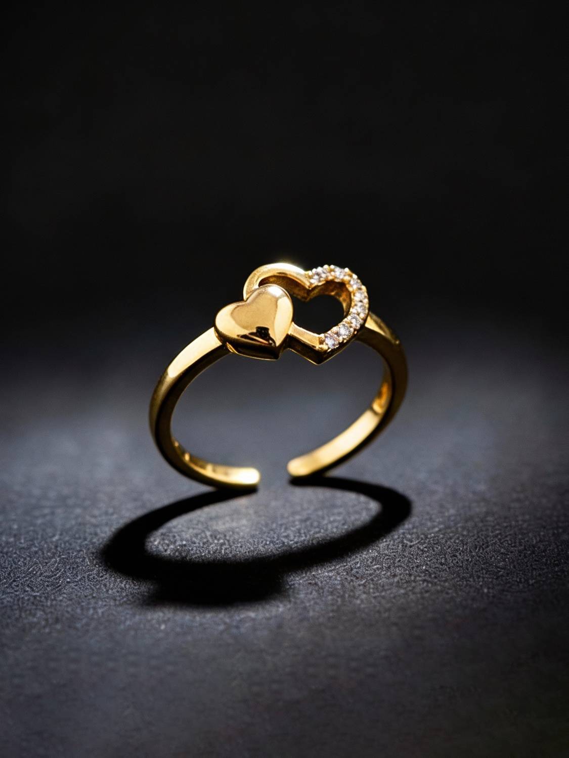 ARTKLIM Stainless Steel Gold Plated Ring
