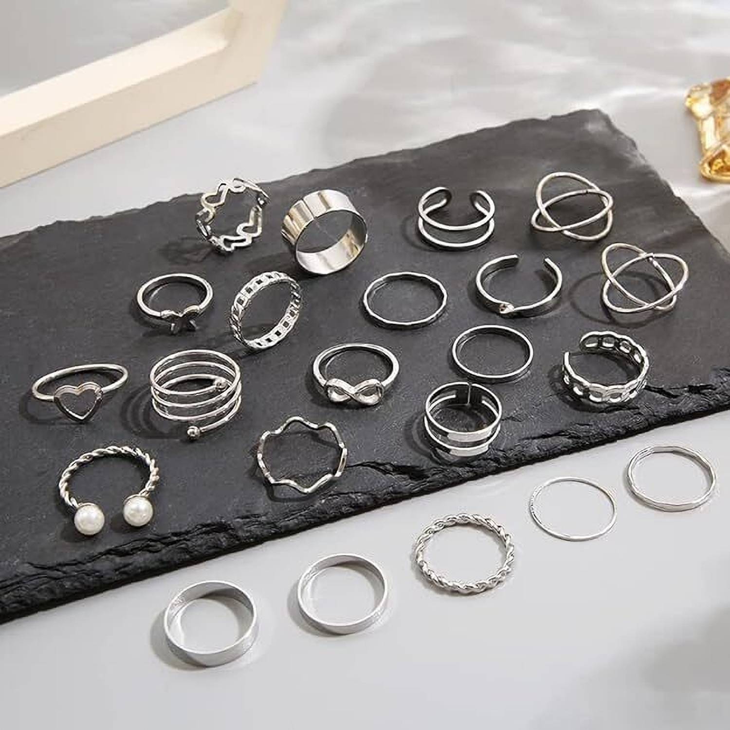 JDENTERPRISES Elegant Adjustable Gold & Silver Multi-Style Fashion