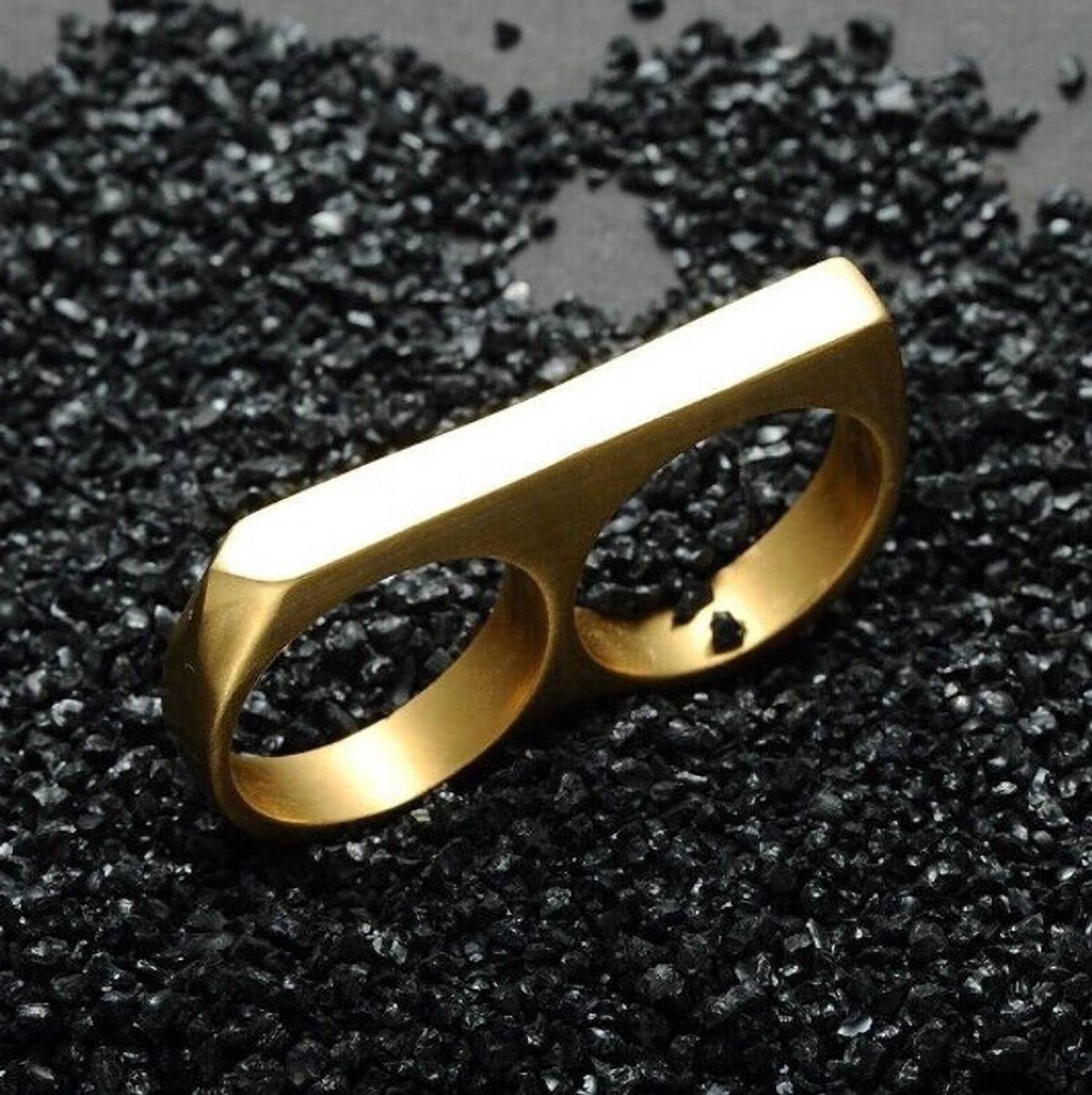 VIANSH Double Finger Ring Black - Image 3