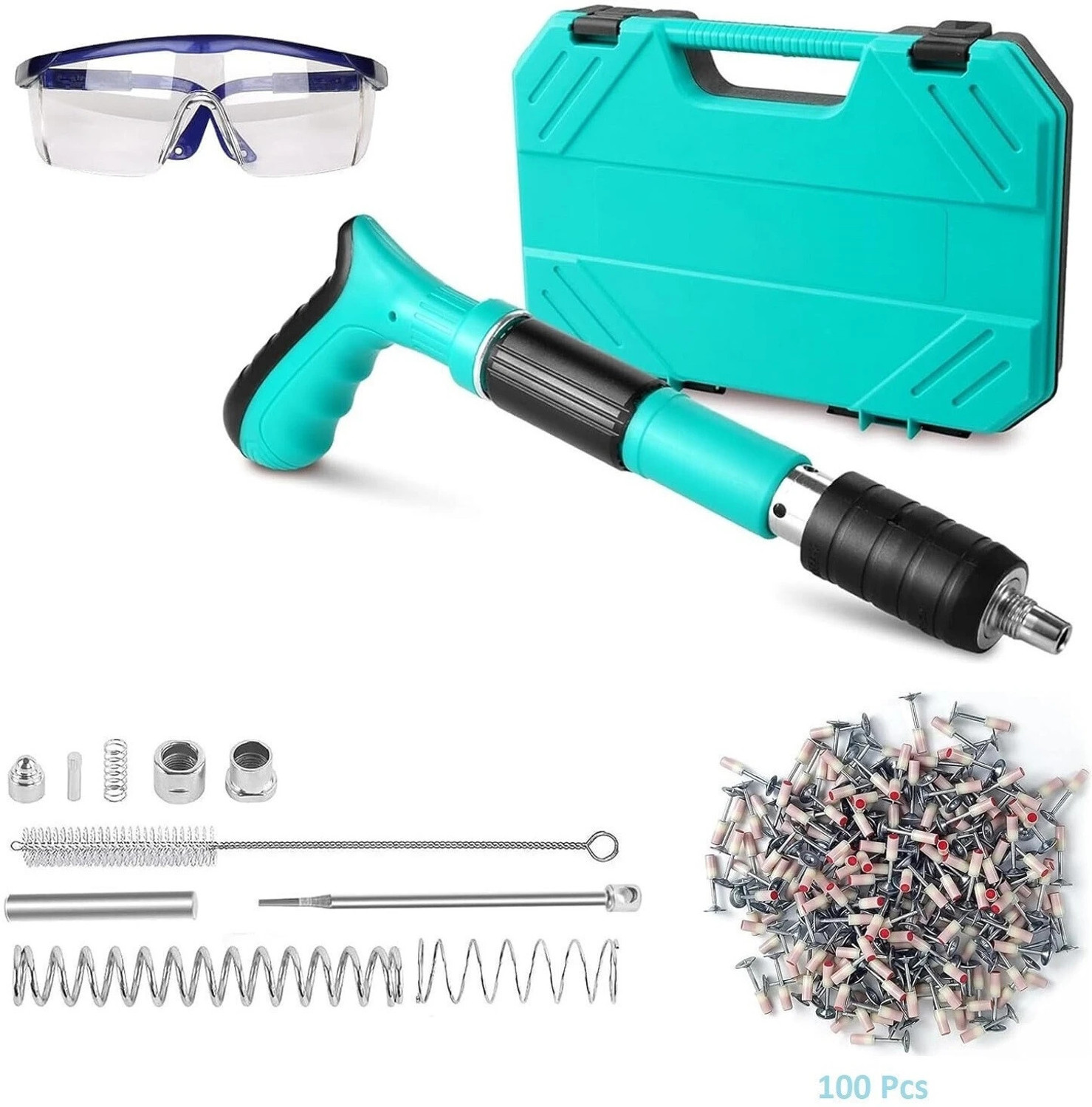 Image of KIZJORYA Portable Mini Nail Shooting Machine Corded Nailer With 100 Nail Heavy Duty Fast Hitting Rivet Gun
