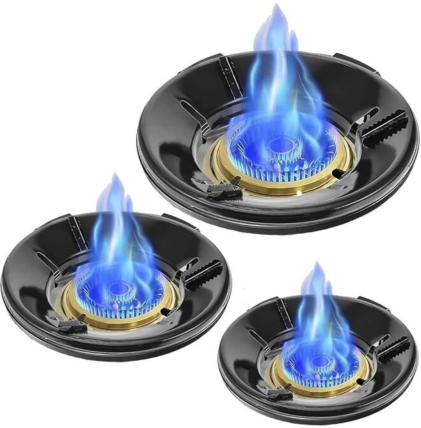 AAMATY (3 PIS) Gas Saver Burner Stand Windproof Ring 10 kg Roaster