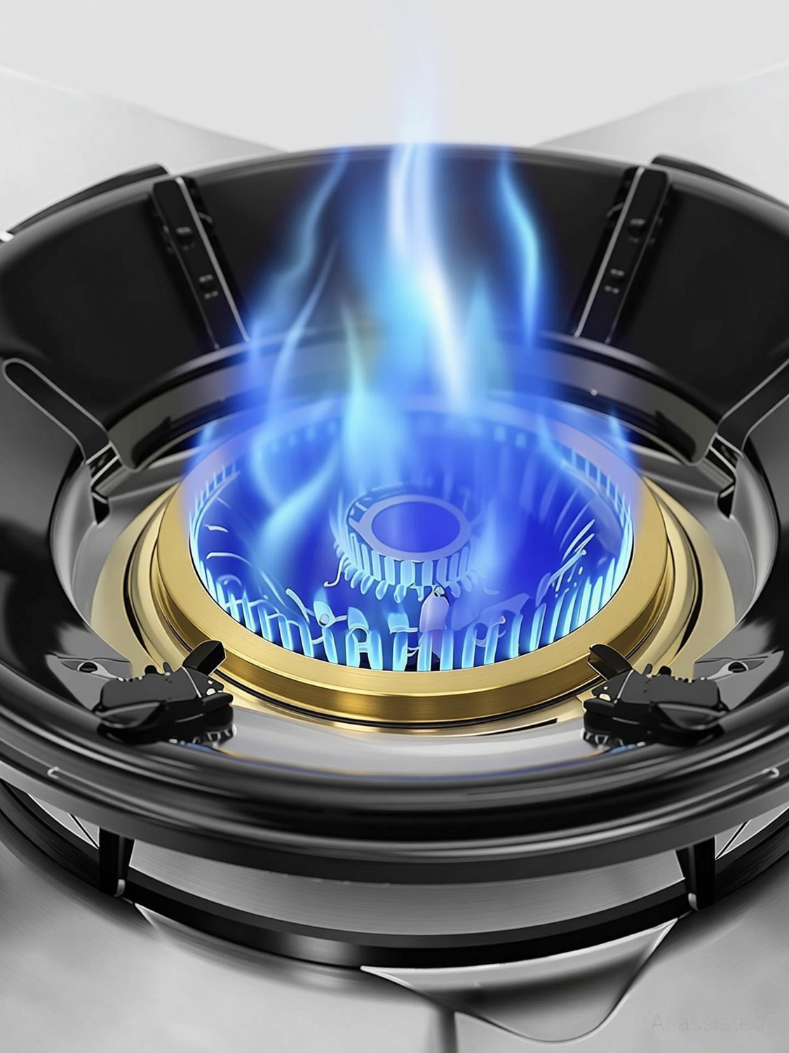 Image of KAVRUL Black Gas Saver Burner Stand Fire & Windproof Energy Saving 25 kg Roaster