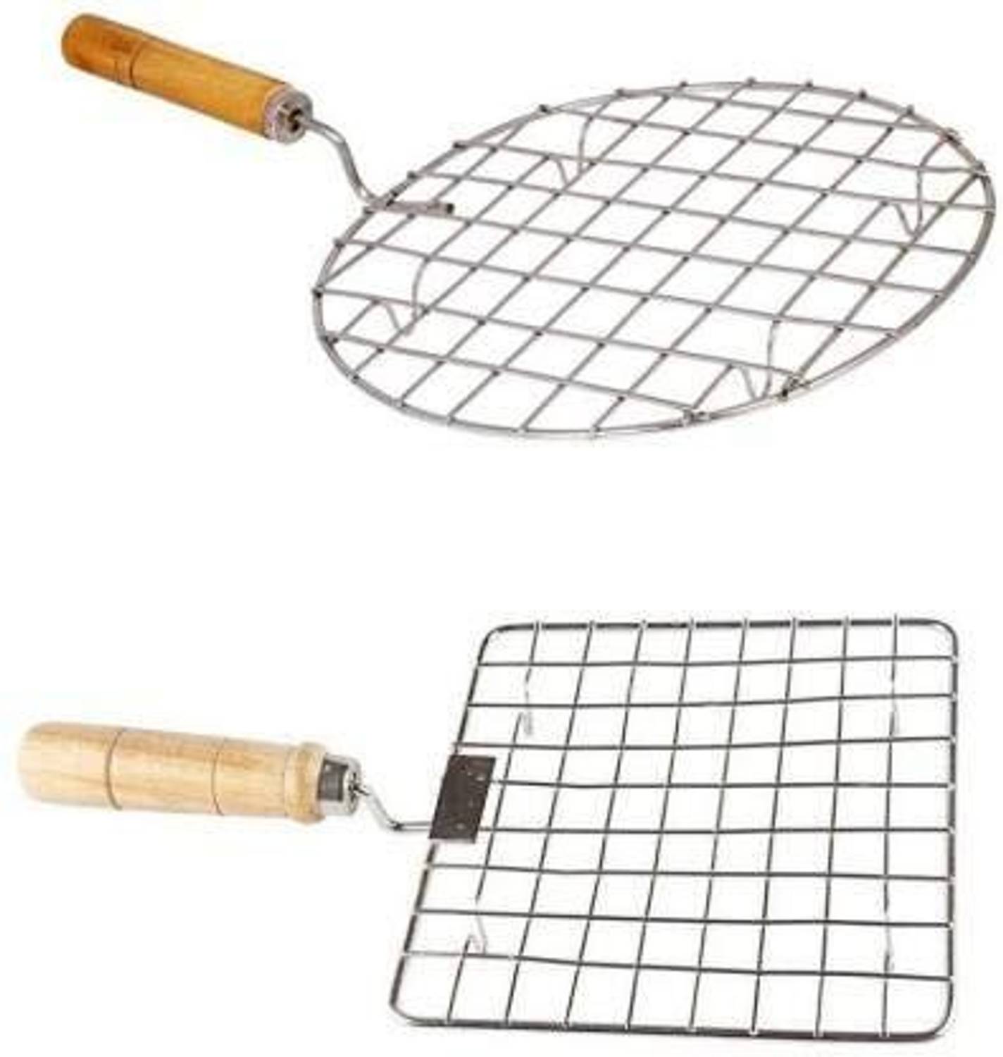 Aric Chicken paneer tandoor (baingan) Grill Roaster (Square & Round ) Pack of 2 Kitchen Tool Set — Kitchen Tools & Gadgets