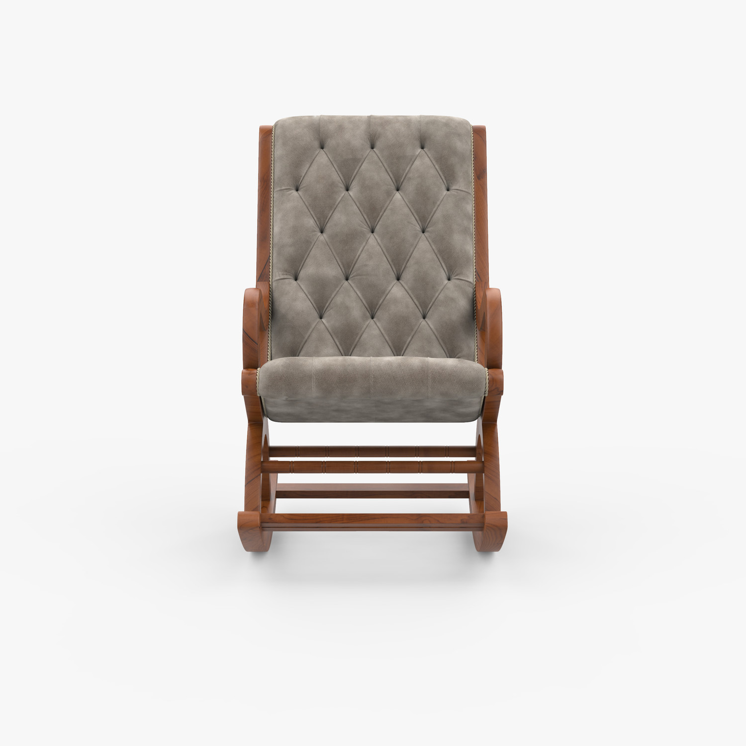 Image of iAnanas Wood Rocking Chair for Living Room || Home Decor || Easy Chair Solid Wood 1 Seater Rocking Chairs