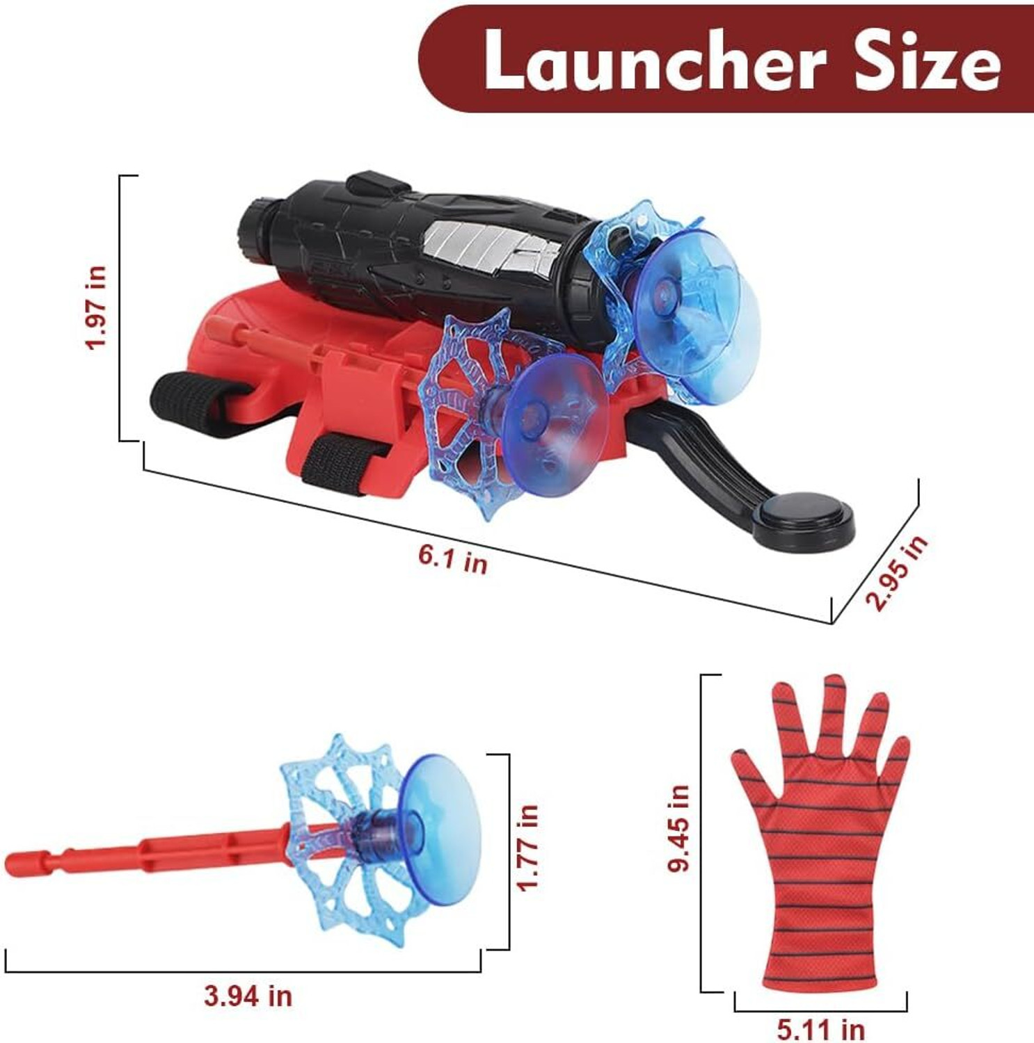 Image of XohnyStore Web Shooting Glove Launcher Wrist Toy Superheroes Cosplay Toy for Kids