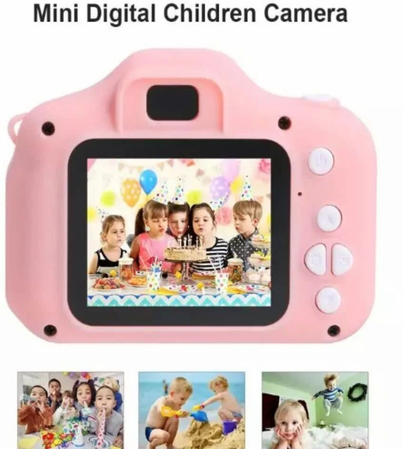 Image of BuyLuxe Kids Mini Digital HD Screen Camera, Cute Rechargeable, Photo & Video Recording