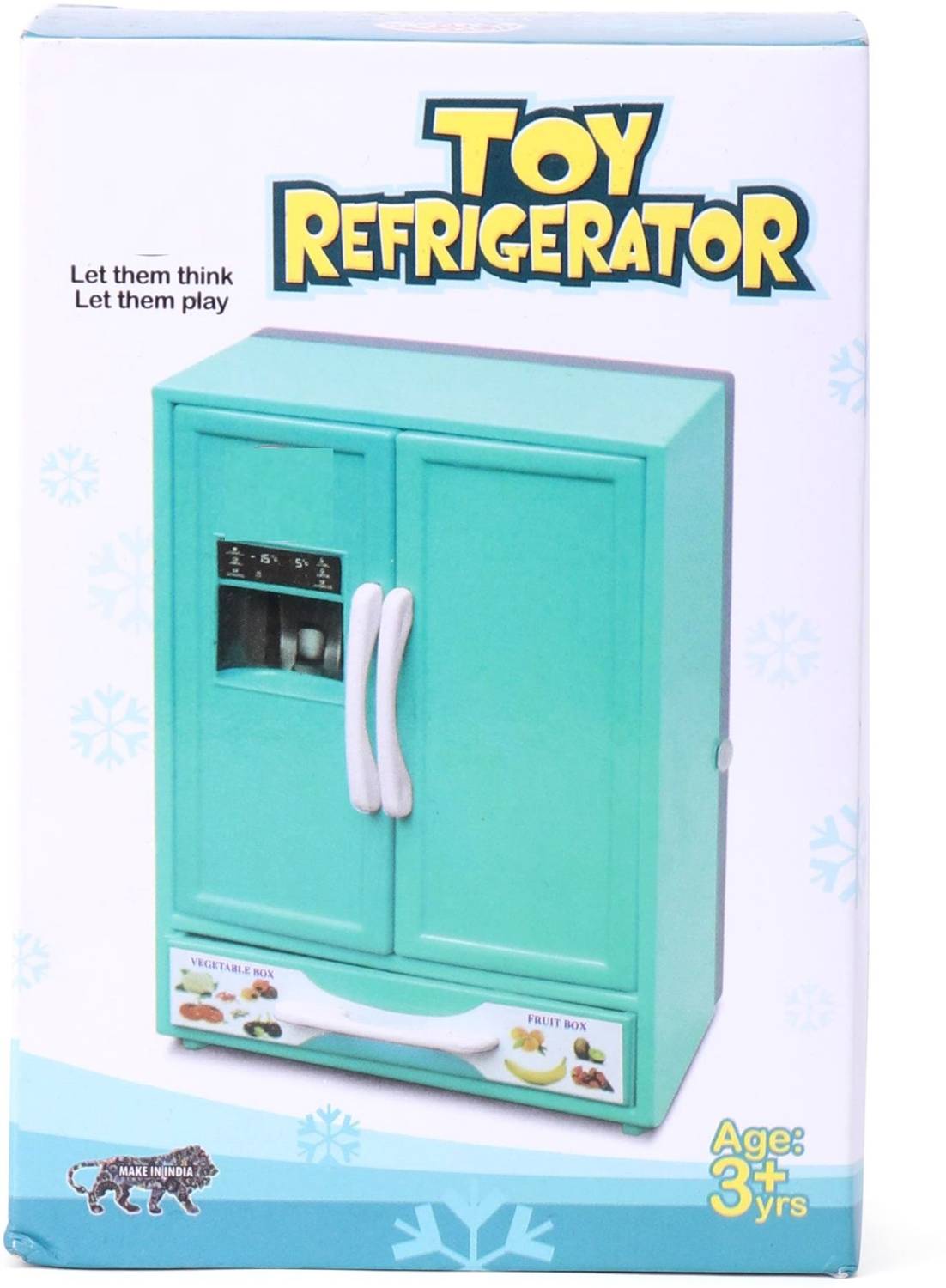 ARNIYAVALA Plastic Toy Refrigerator Role Play Household Kitchen Miniature for Kids- Blue