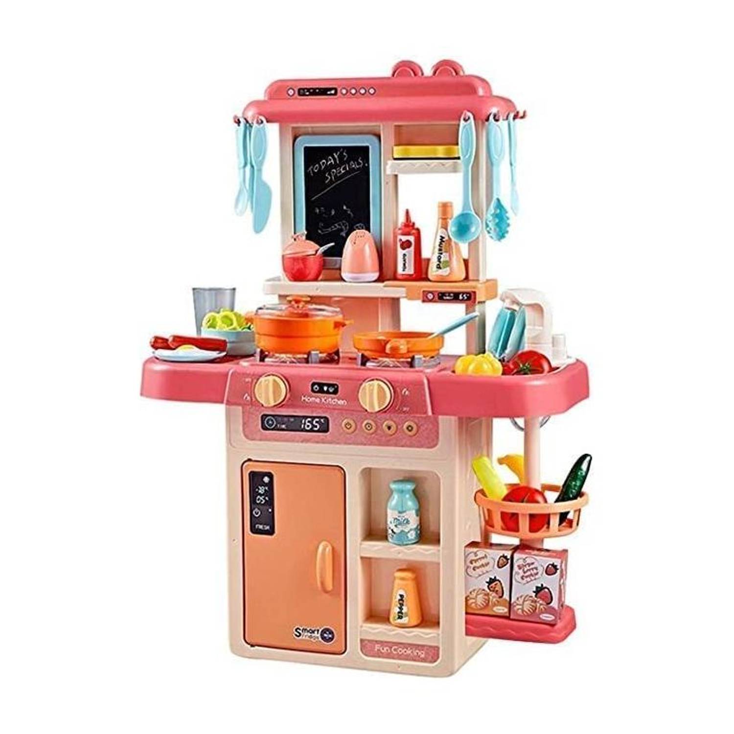 ASHOOJATEX 42 Pieces Kitchen Set for Kids With Light and Sound toy for kids