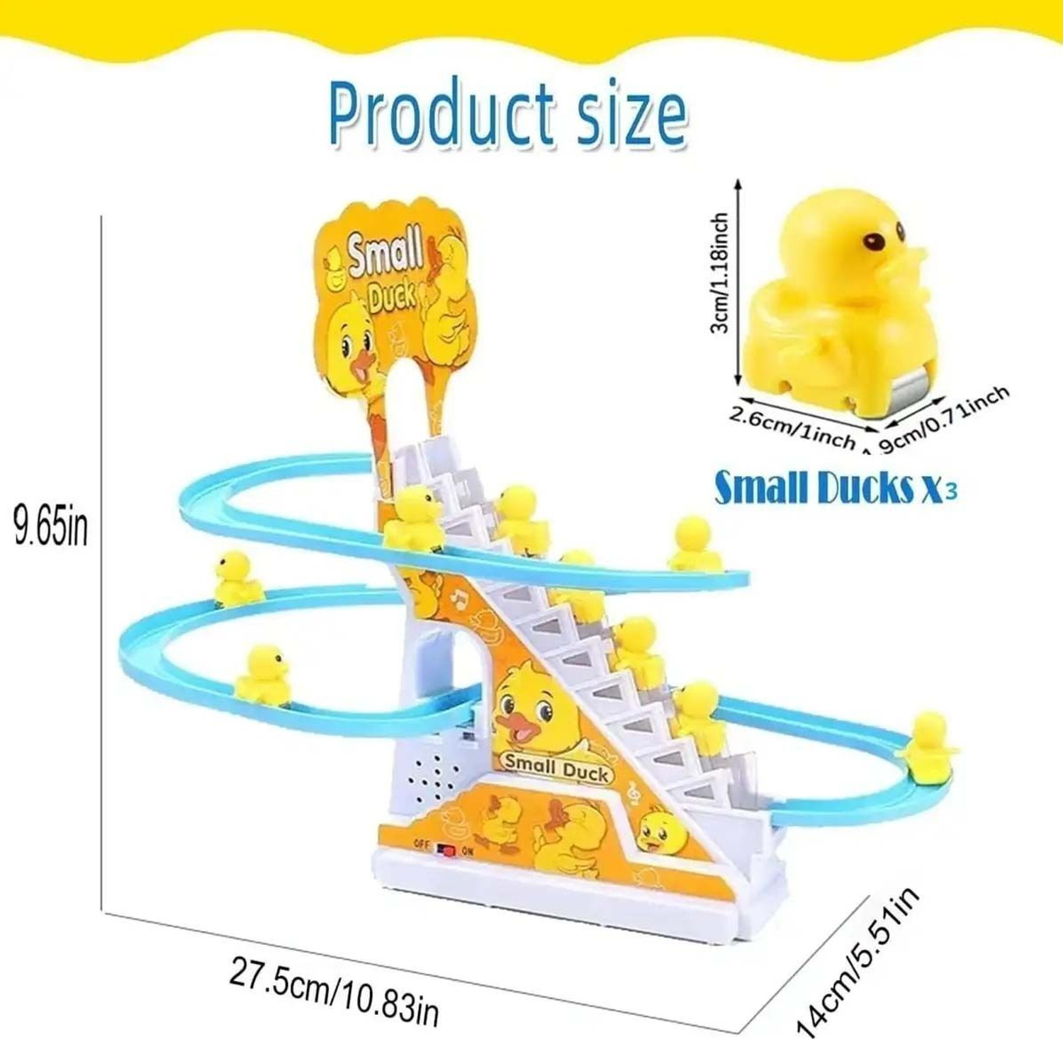 Image of Vicorp Small Duck Slide Set | Automatic Climber Track with Music & Lights | Baby Toy