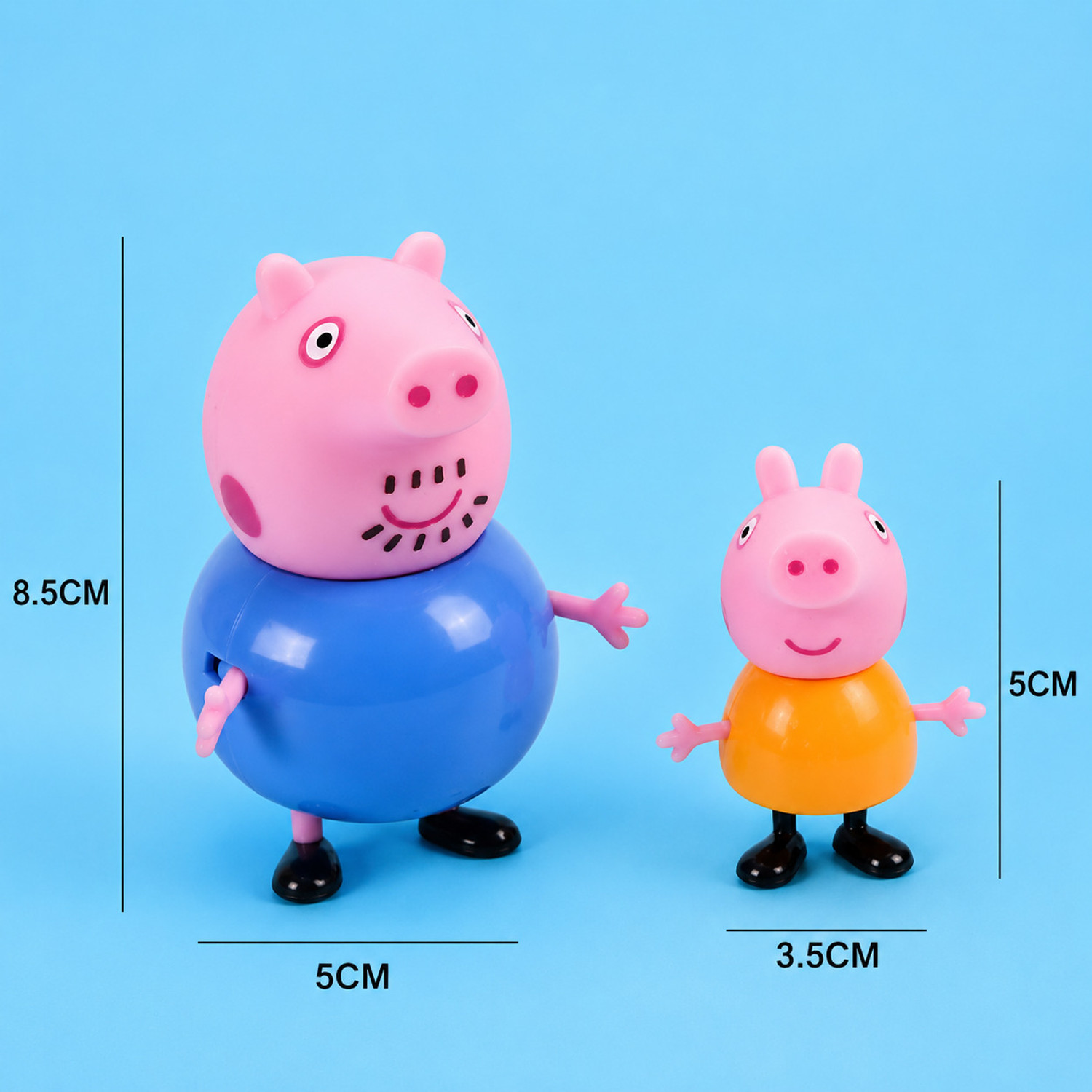 Image of angelrider Peppa Pig and Friends Figurine Toy Set - 9 Characters