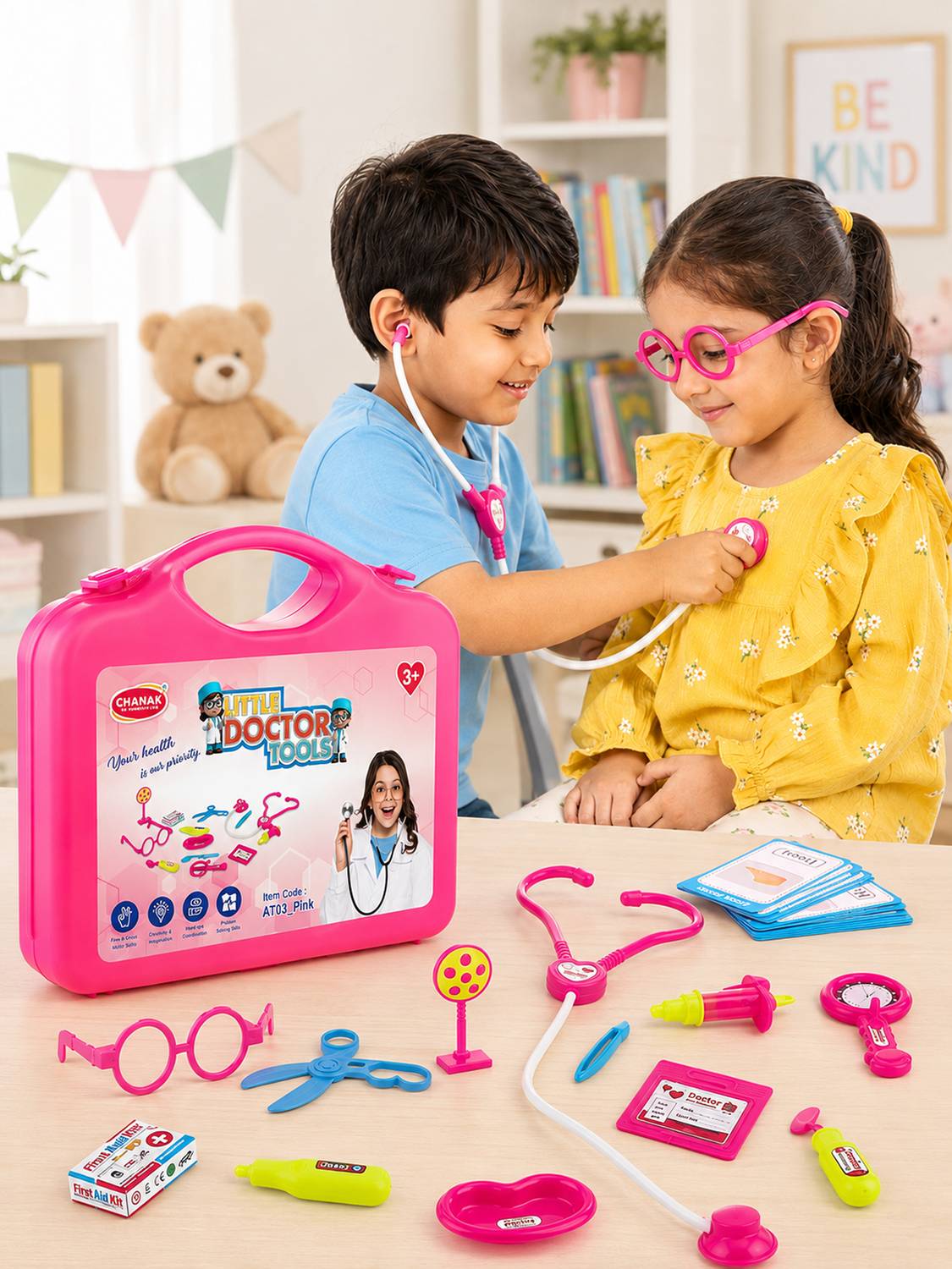 333MART DOCTOR PLAYSET WITH SUITCASE/BOYS/GIRLS/KIDS | 3+Yrs | BIS APPROVED