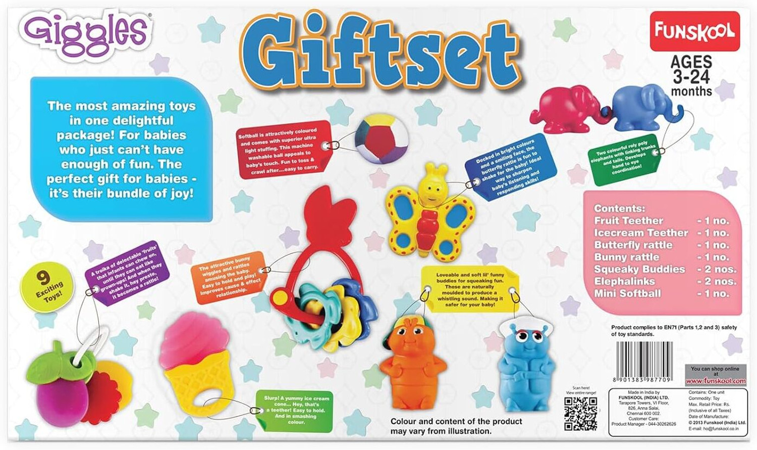 Image of FUNSKOOL Gift Set Premium, Toy Set for Newborn Baby, Infants & Toddlers