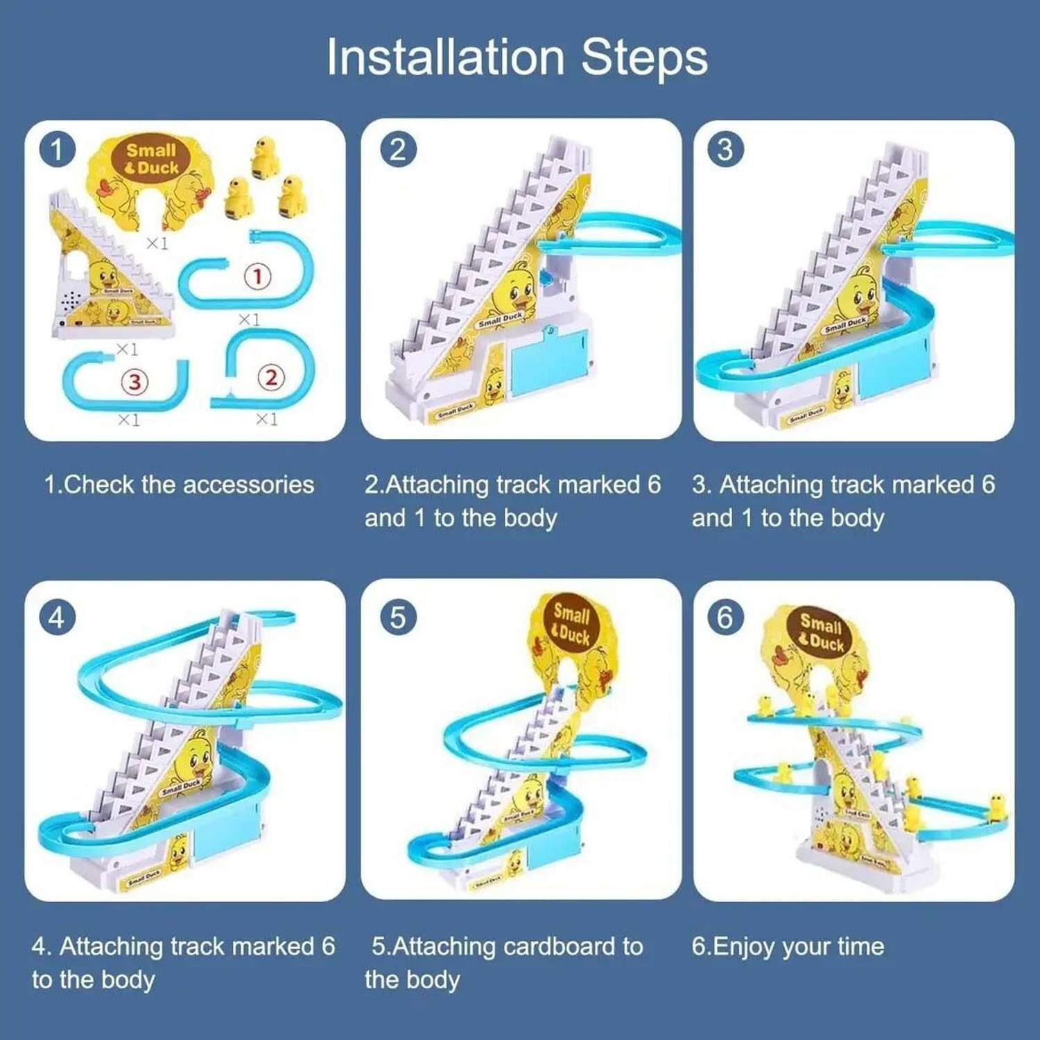 Image of Vicorp Small Duck Slide Set | Automatic Climber Track with Music & Lights | Baby Toy