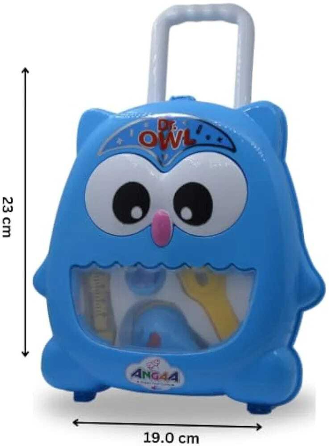 Image of FunNstyle Portable Trolley Suitcase Owl Doctor Set, Owl-Shaped Medical Tools Kit for Kids