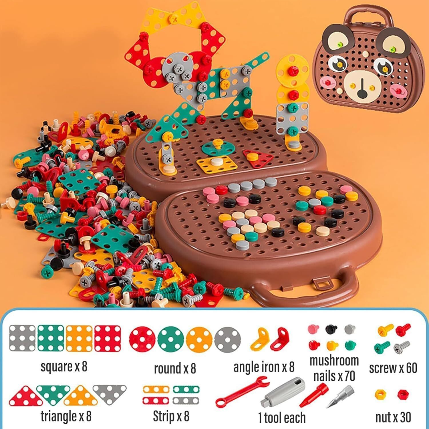 Image of Zooglu Educational DIY Electric Drill Toy Set for Kids