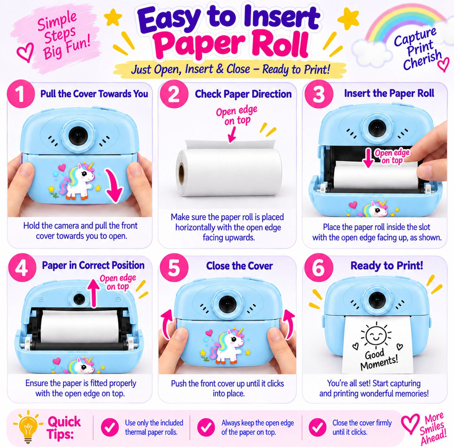 Image of CLASSYVE Kids Instant Print Camera for Children | Digital Camera with Photo Printing