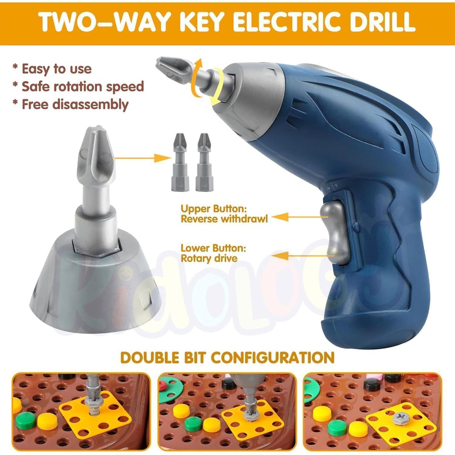 Image of Zooglu Educational DIY Electric Drill Toy Set for Kids