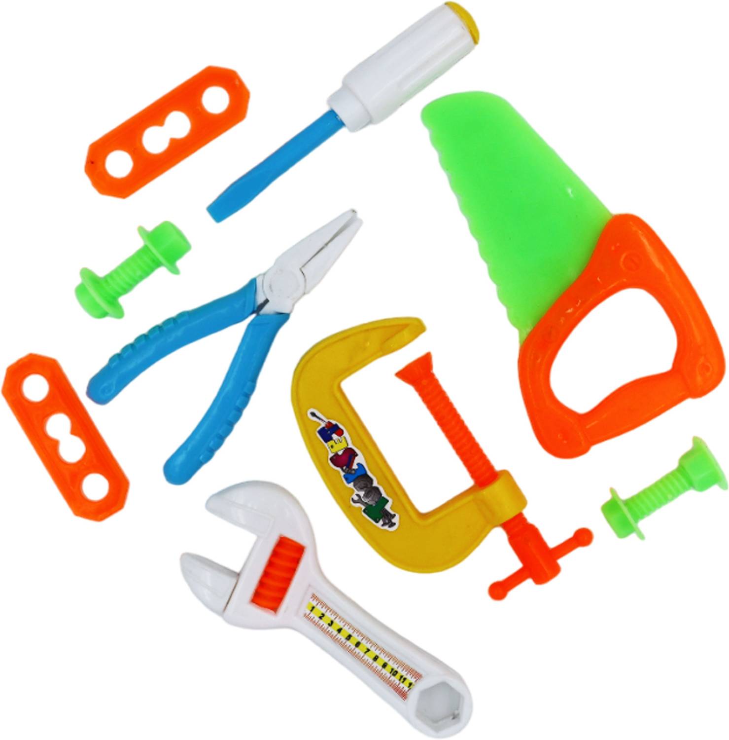 asian Toxic Free Tool Kit PVC Toys for Kids Play Set of 9Pcs