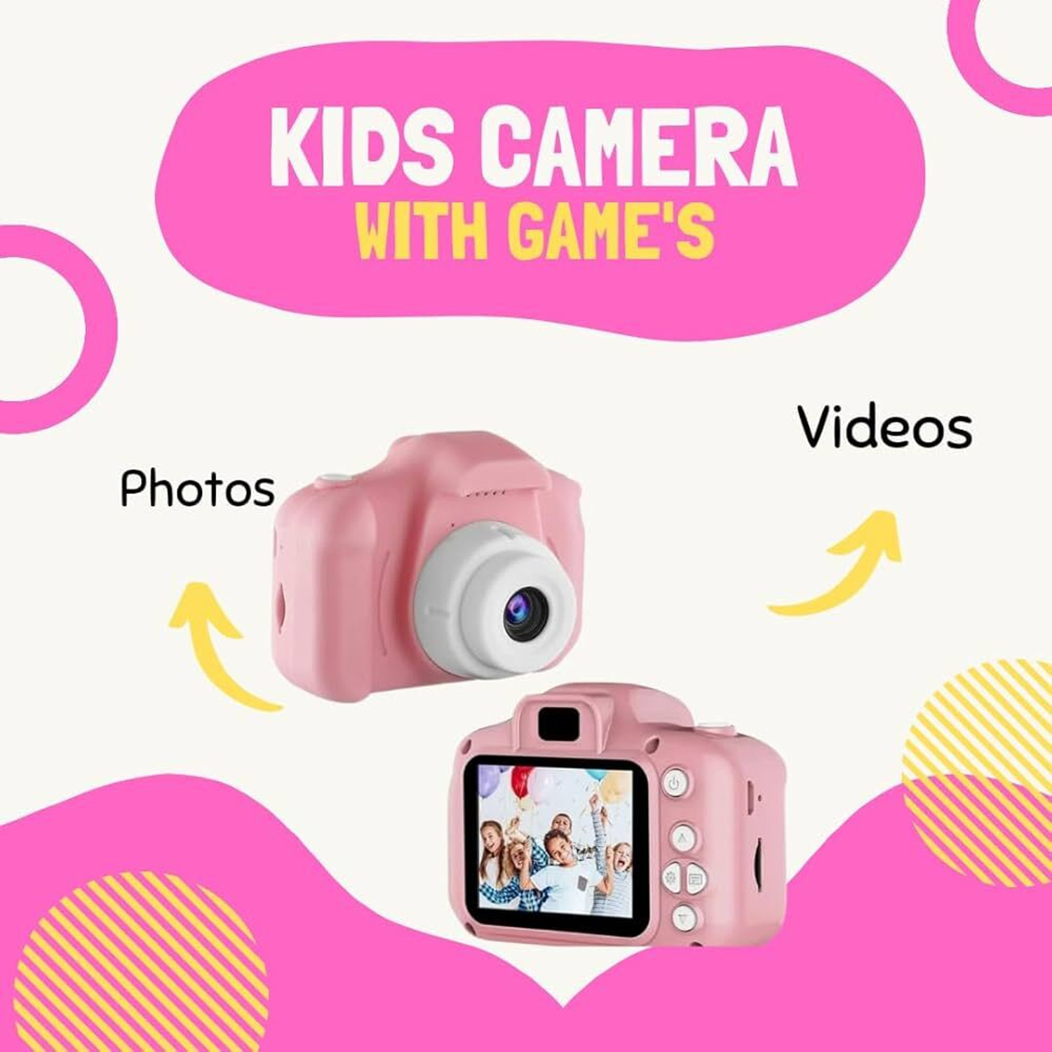 Image of Ranjanatraders 3-12 Year Old Kids Selfie Camera for Children Birthday Gift for Kids FE001