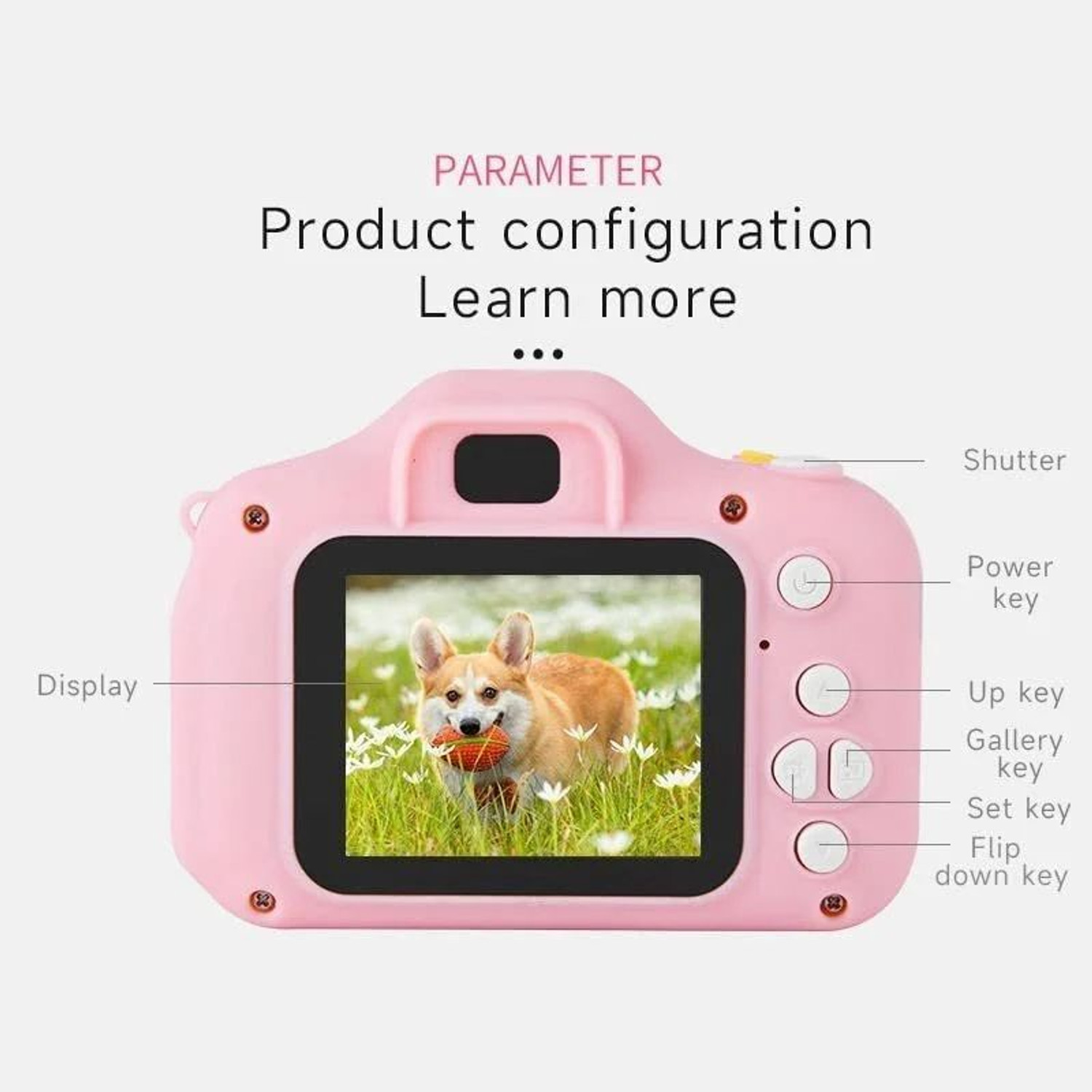 Image of BuyLuxe Kids Mini Digital HD Screen Camera, Cute Rechargeable, Photo & Video Recording