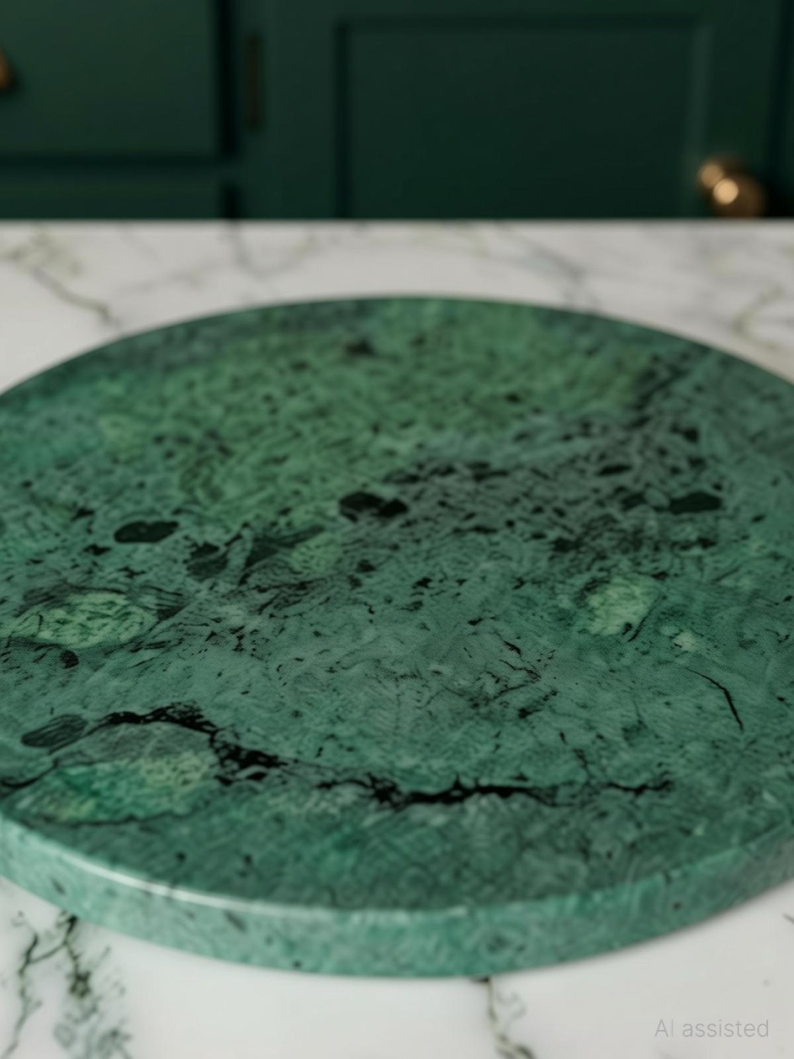 Image of Modern Decor Emporium Marble Chakla Green (9 INCH) for Kitchen, Roti and Chapati maker for Home Board