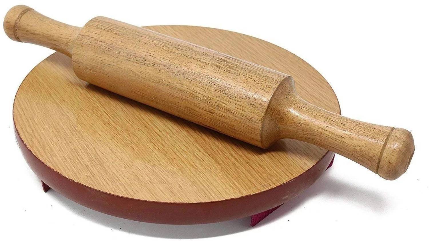KAVYA ART Chakla Belan Roti Maker (9 Inch) Wooden Pure Chakla Bel