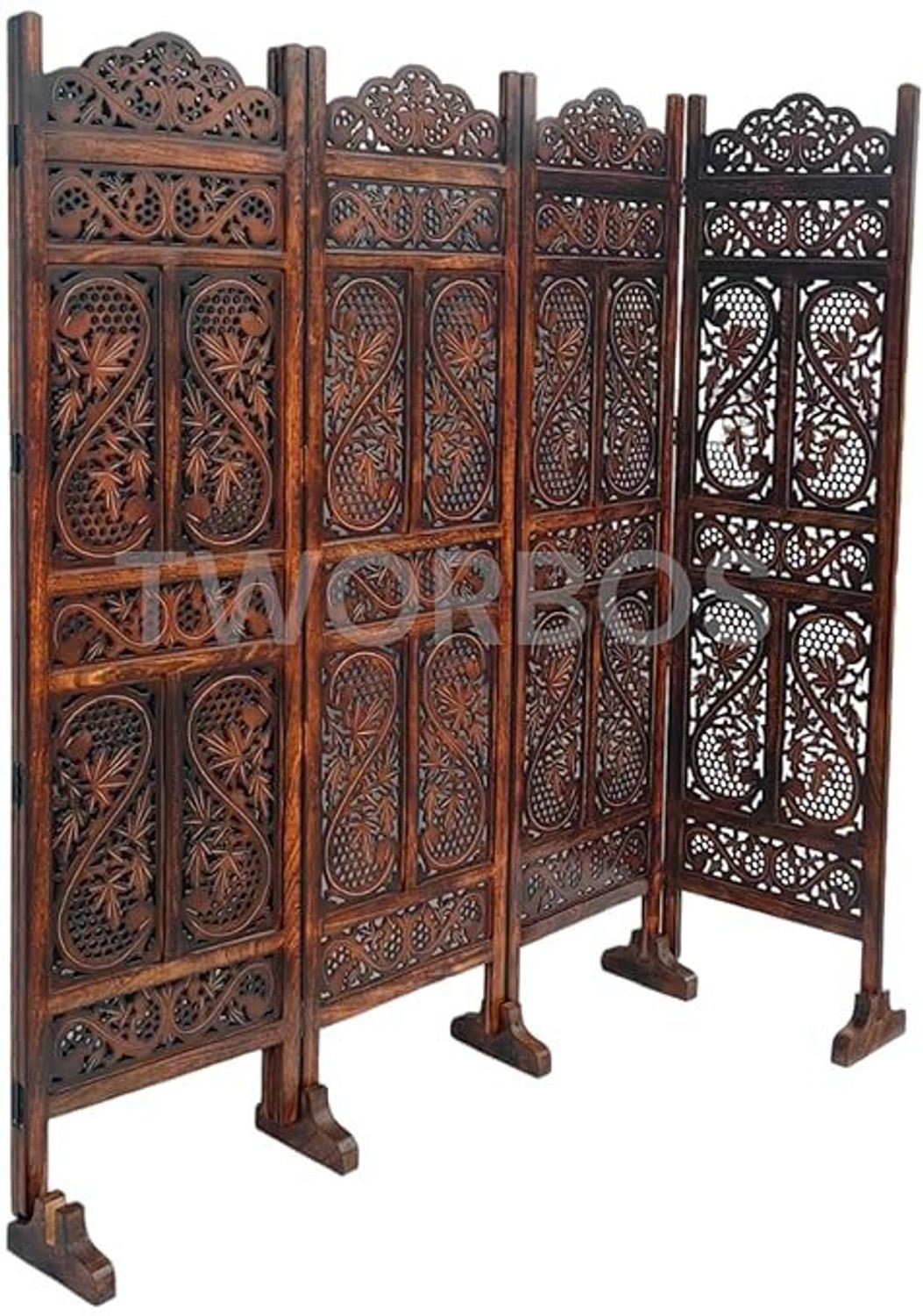 Image of TWOBROS Wooden Room Partition||Divider For Home Office Solid Wood Decorative Screen Partition