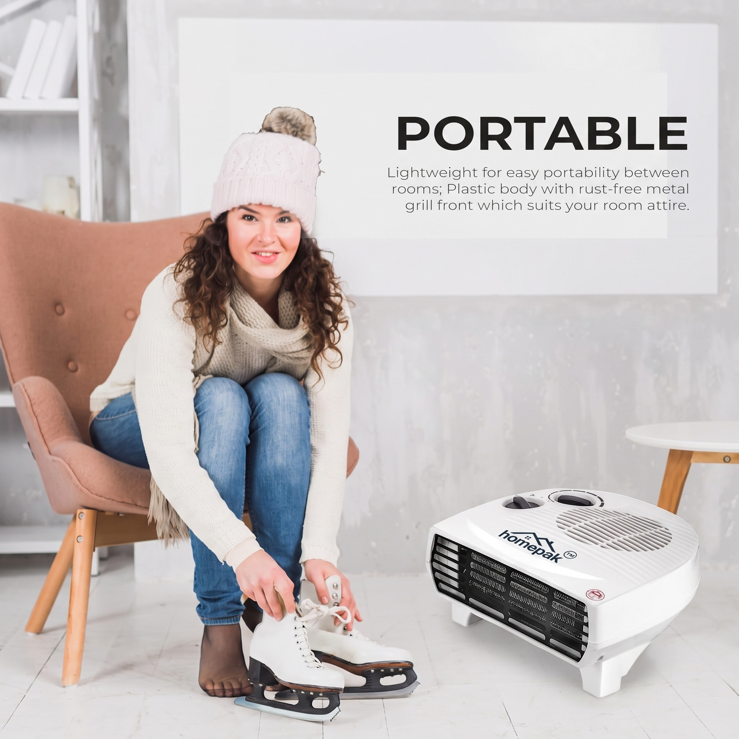 Image of RUMEL Homepak Room Heater 1000 /2000 Watt Dual mode Fan Room Heater