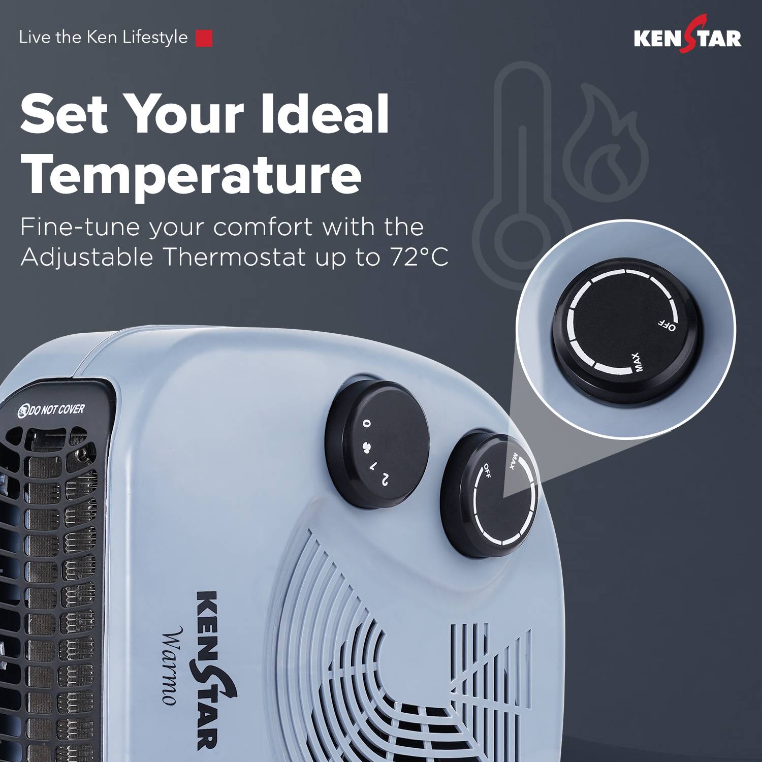 Kenstar WARMO 2000 Watt Fan Room Heater - Image 4