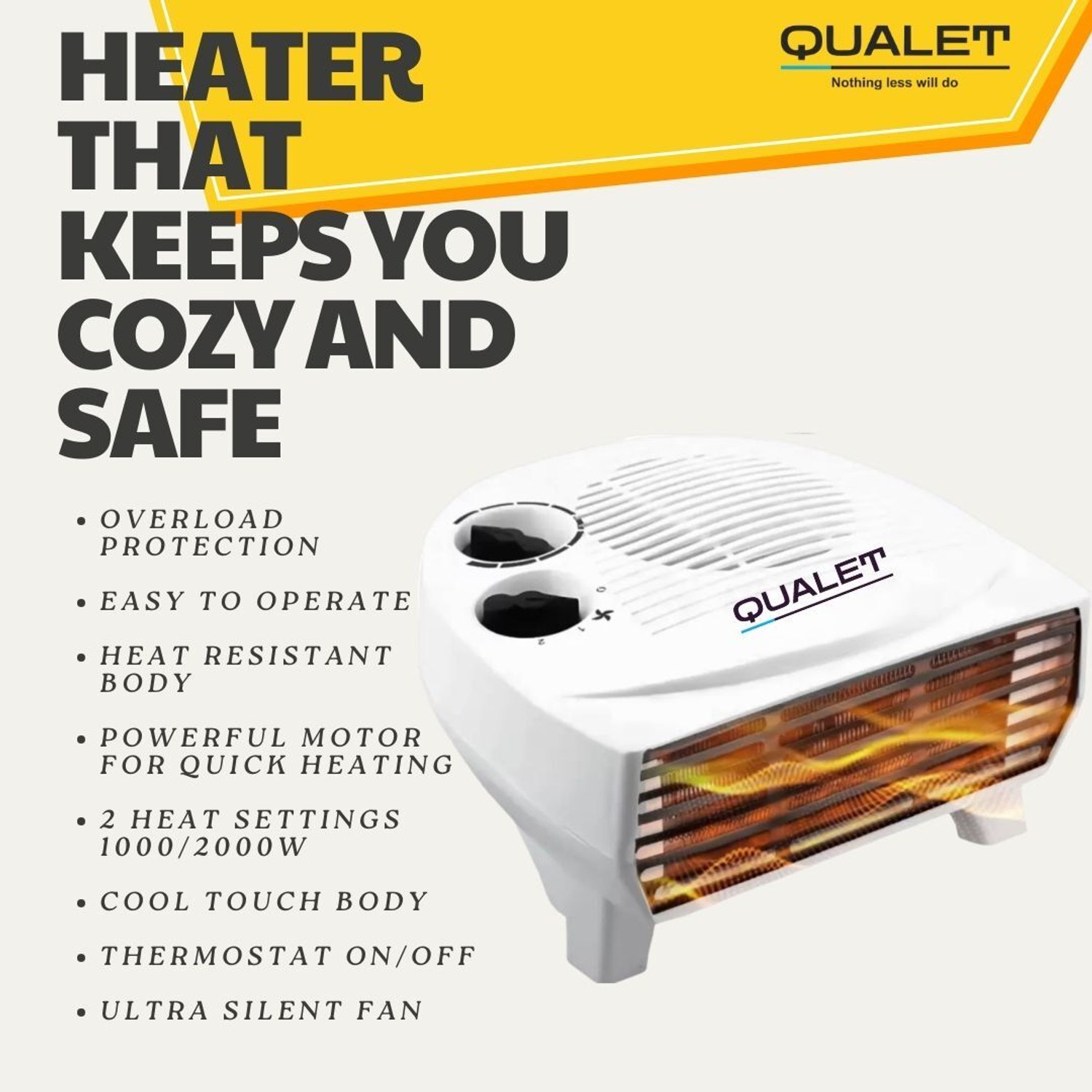 Image of QUALET Dazzler 2000 W Dazzler Fan Room Heater