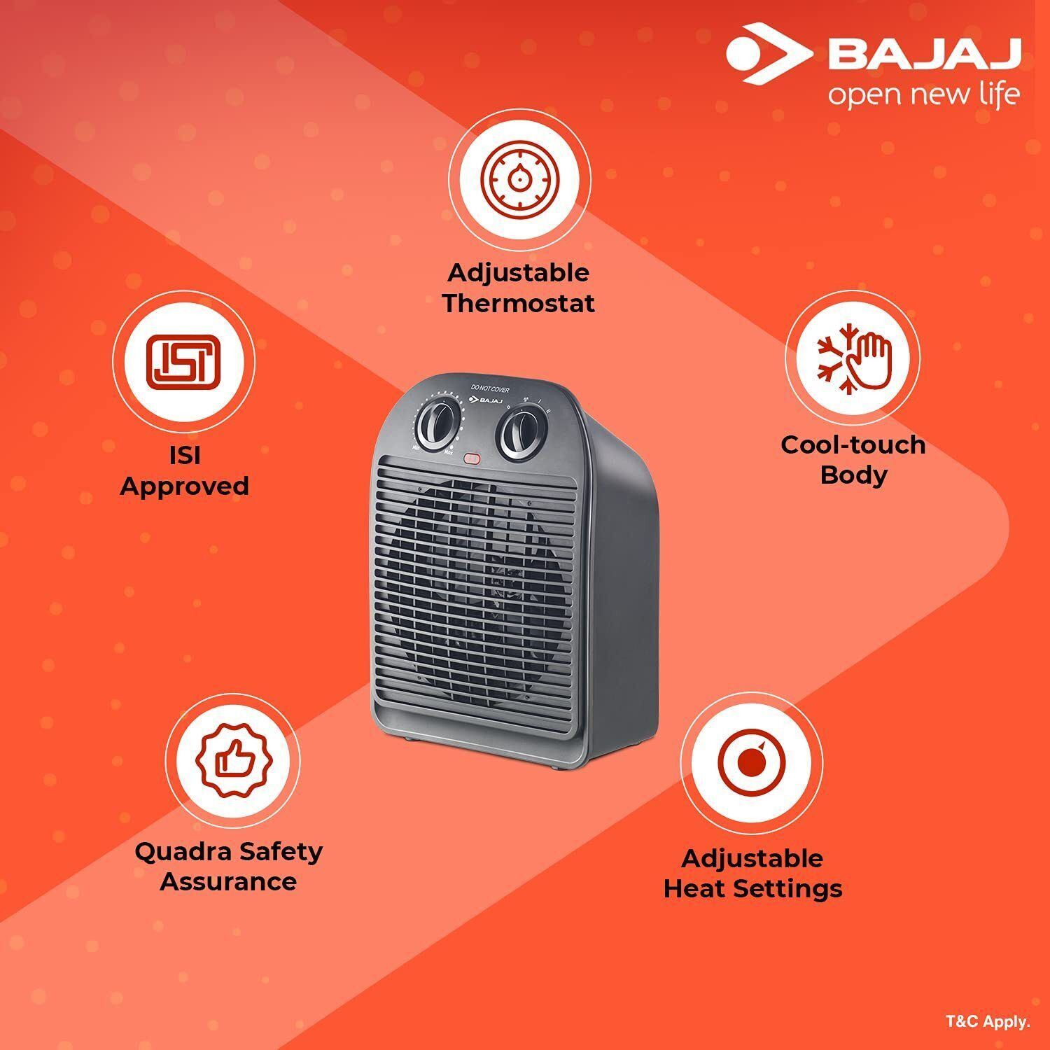Image of BAJAJ 260058 Fan Room Heater