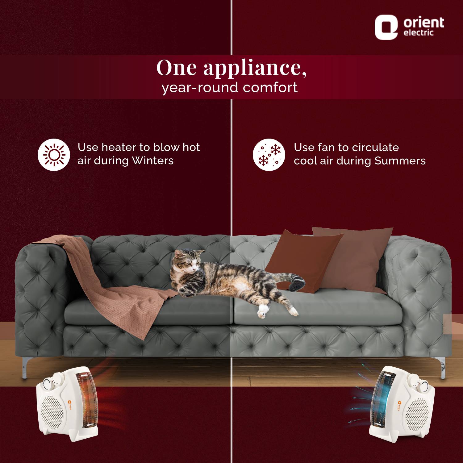 Orient Electric FH20WP 2000/1000 Room Heater - Image 4