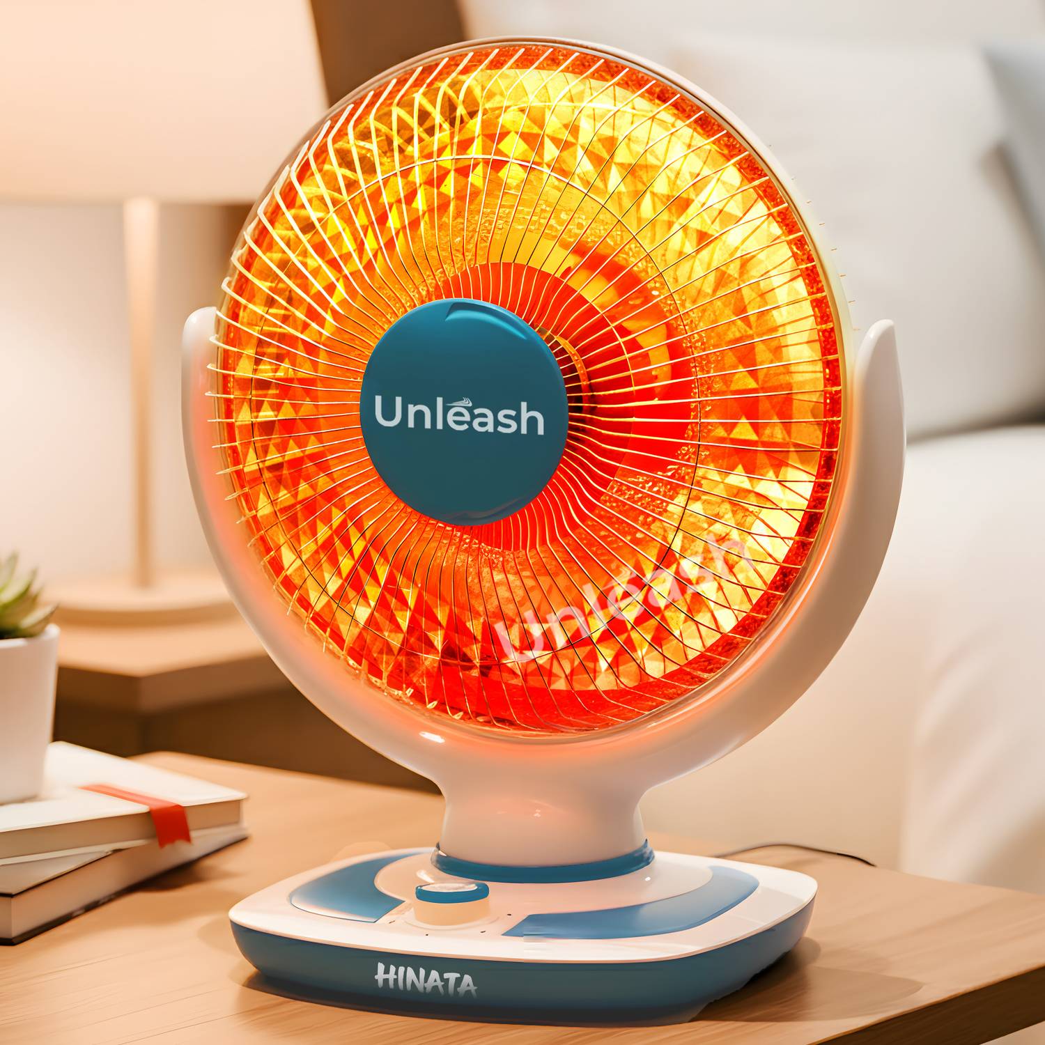 unleash Hinata 1000 W Oscilating Sun Heater, 14 Inch Electric Fan