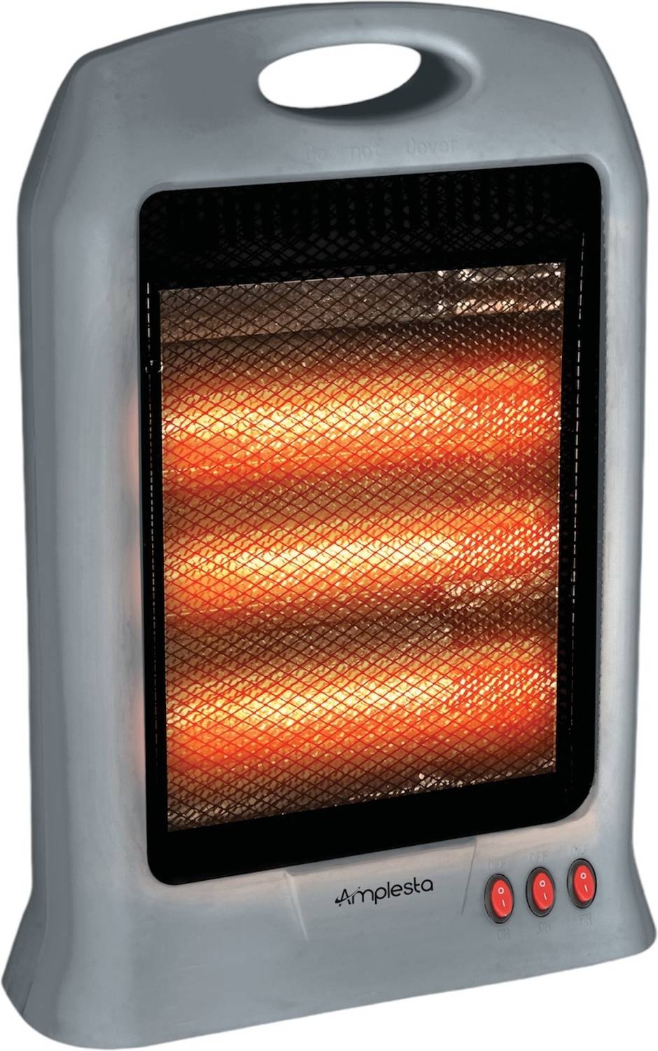 Amplesta Room heater 3 rods 1200W, Tip-over protection, ISI Approved, Safety mesh Halogen Room Heater