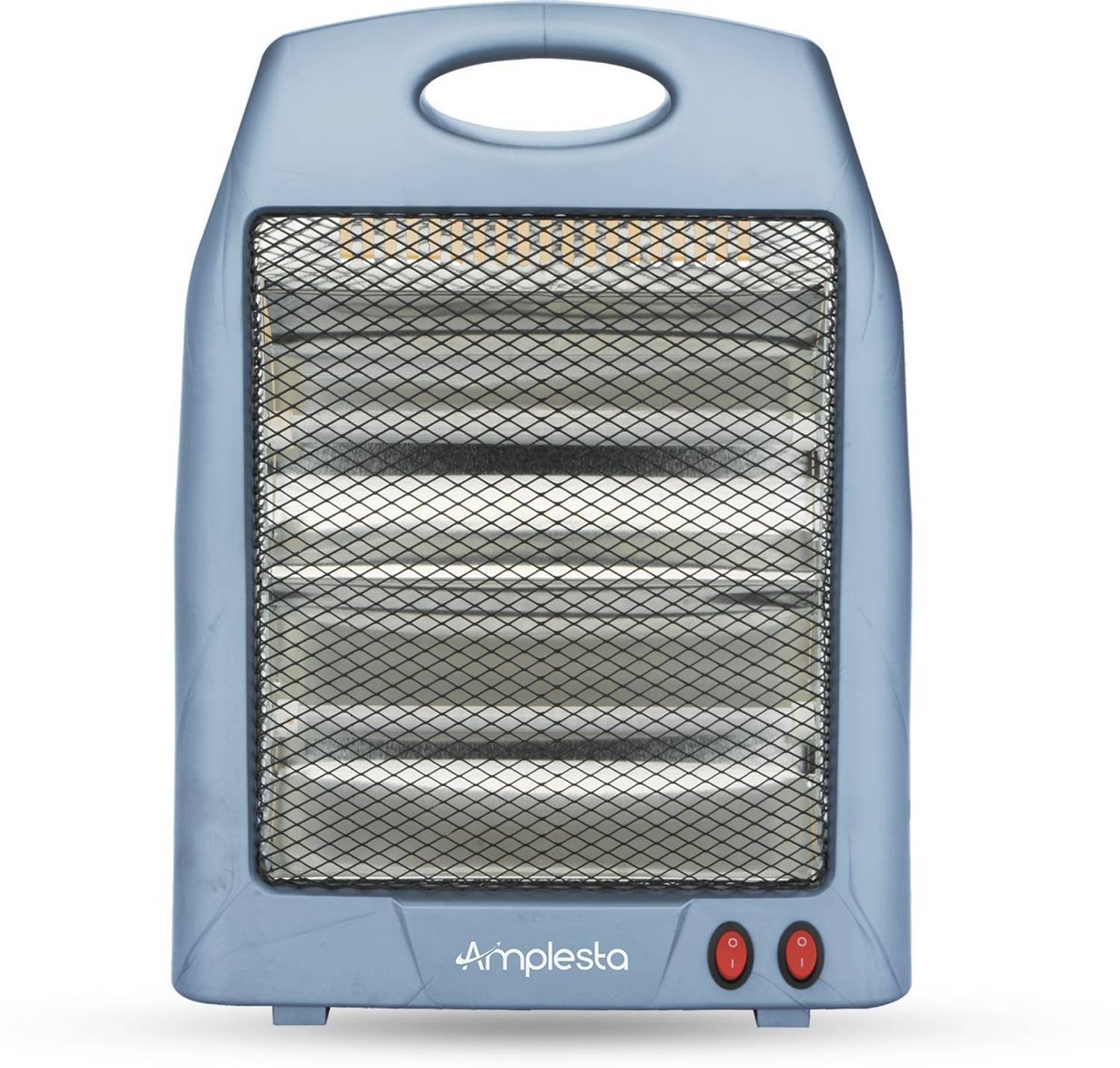 Amplesta Room heater 2 rods 800W with tip-over protection, ISI Approved (Grey) Quartz Room Heater