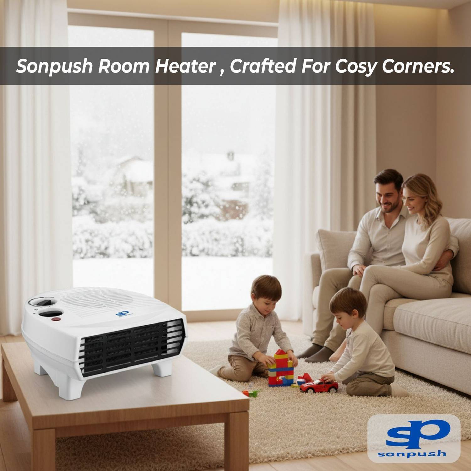 Sonpush 100% Copper Motor Silent Blower Fan 5 Star Fan Room Heate