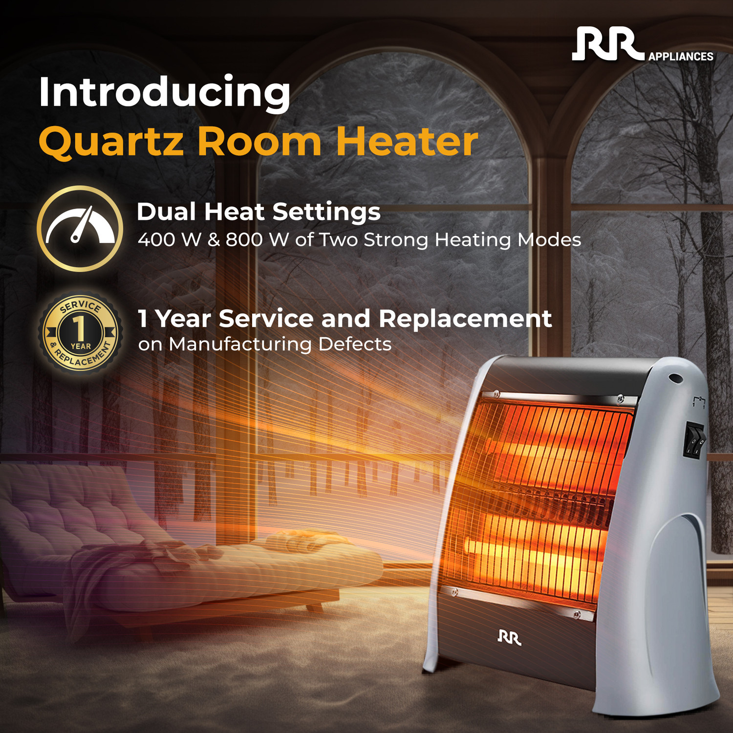 Image of RR T1247106AA38 QH-RH3 Quartz Room Heater