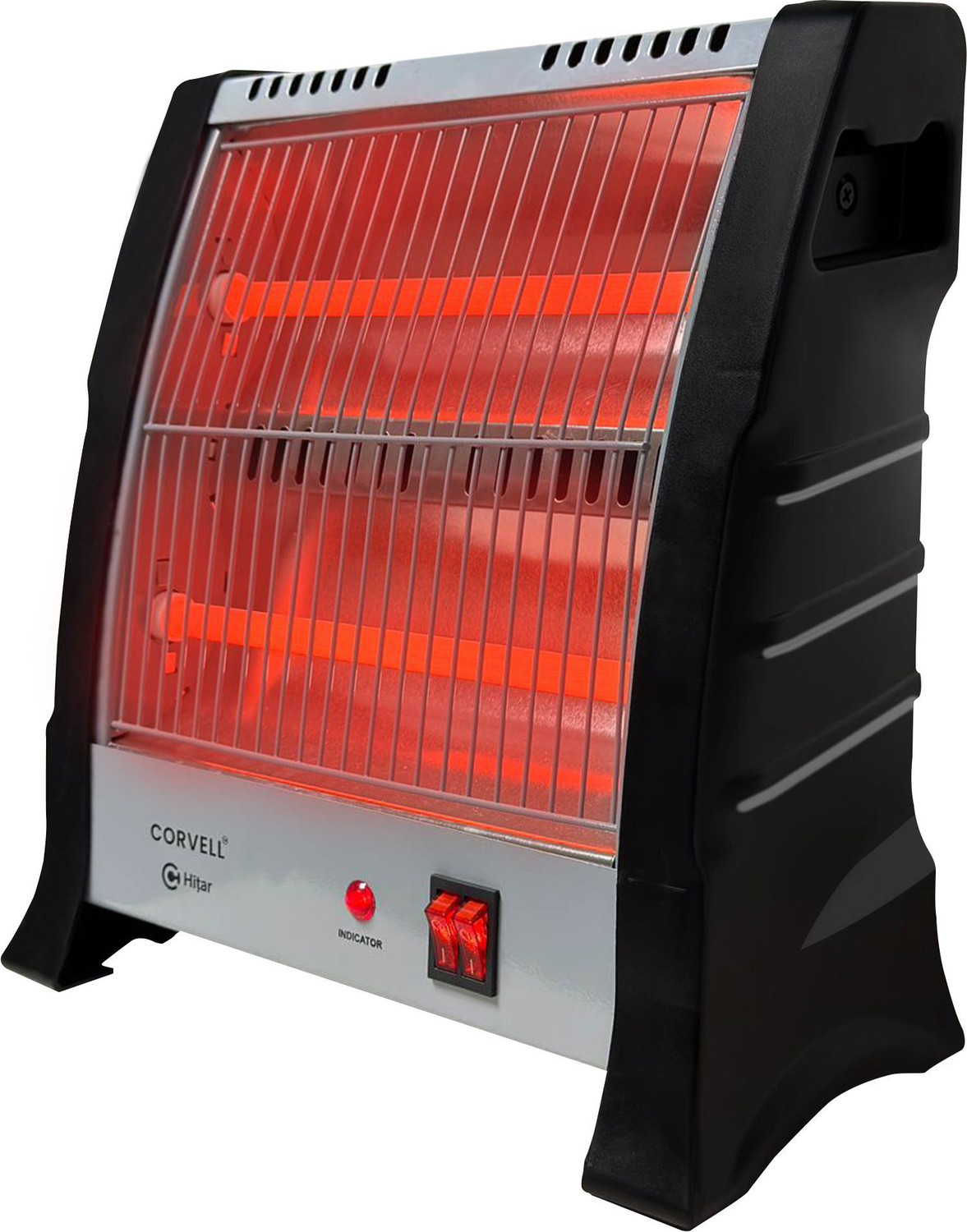 Image of Corvell 800W Quartz Room Heater | 2 Heat Settings | Portable & Fast Heating | Black Quartz Room Heater