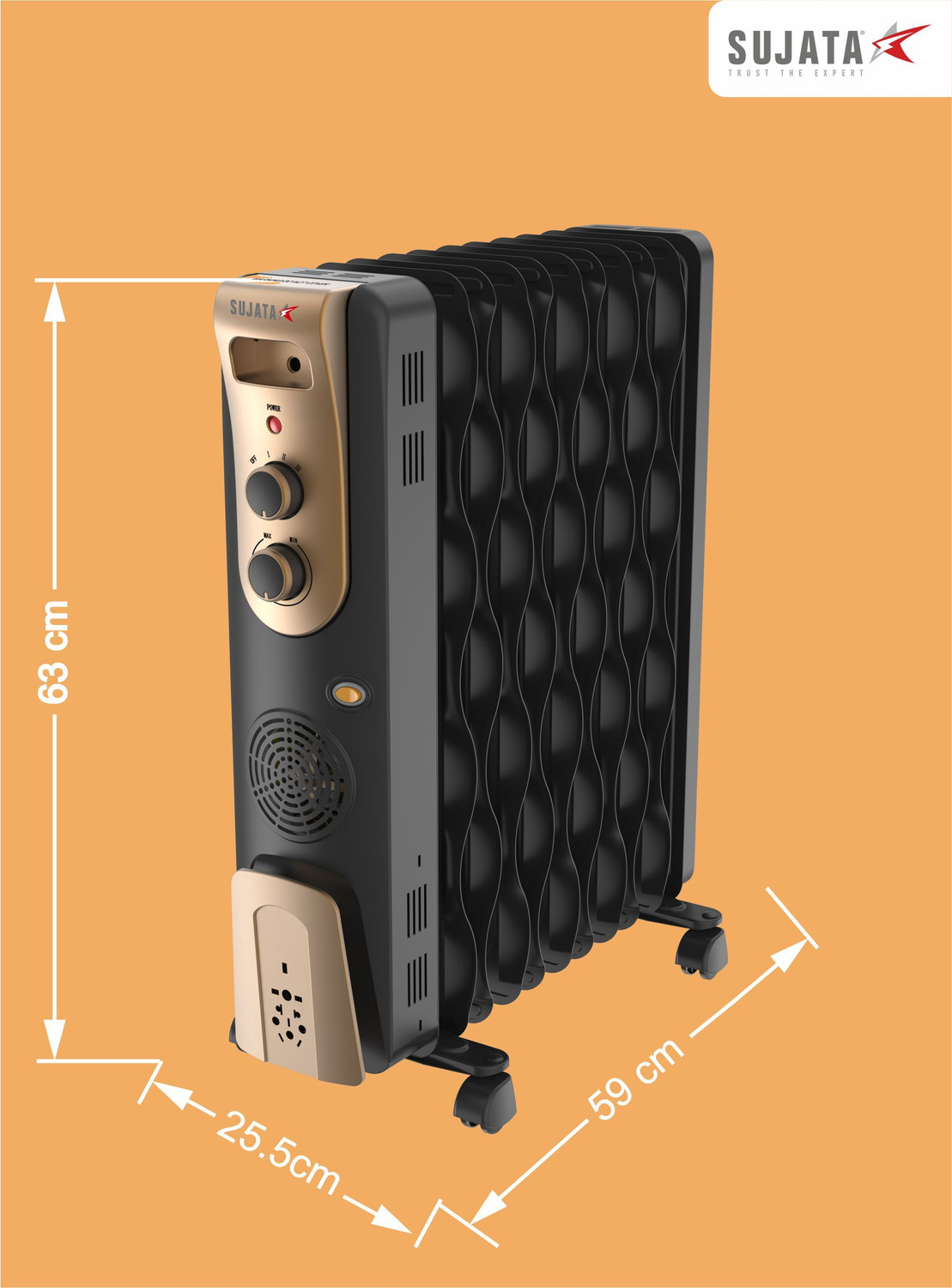 Image of SUJATA SRH99 13 Fin Oil Filled Room Heater
