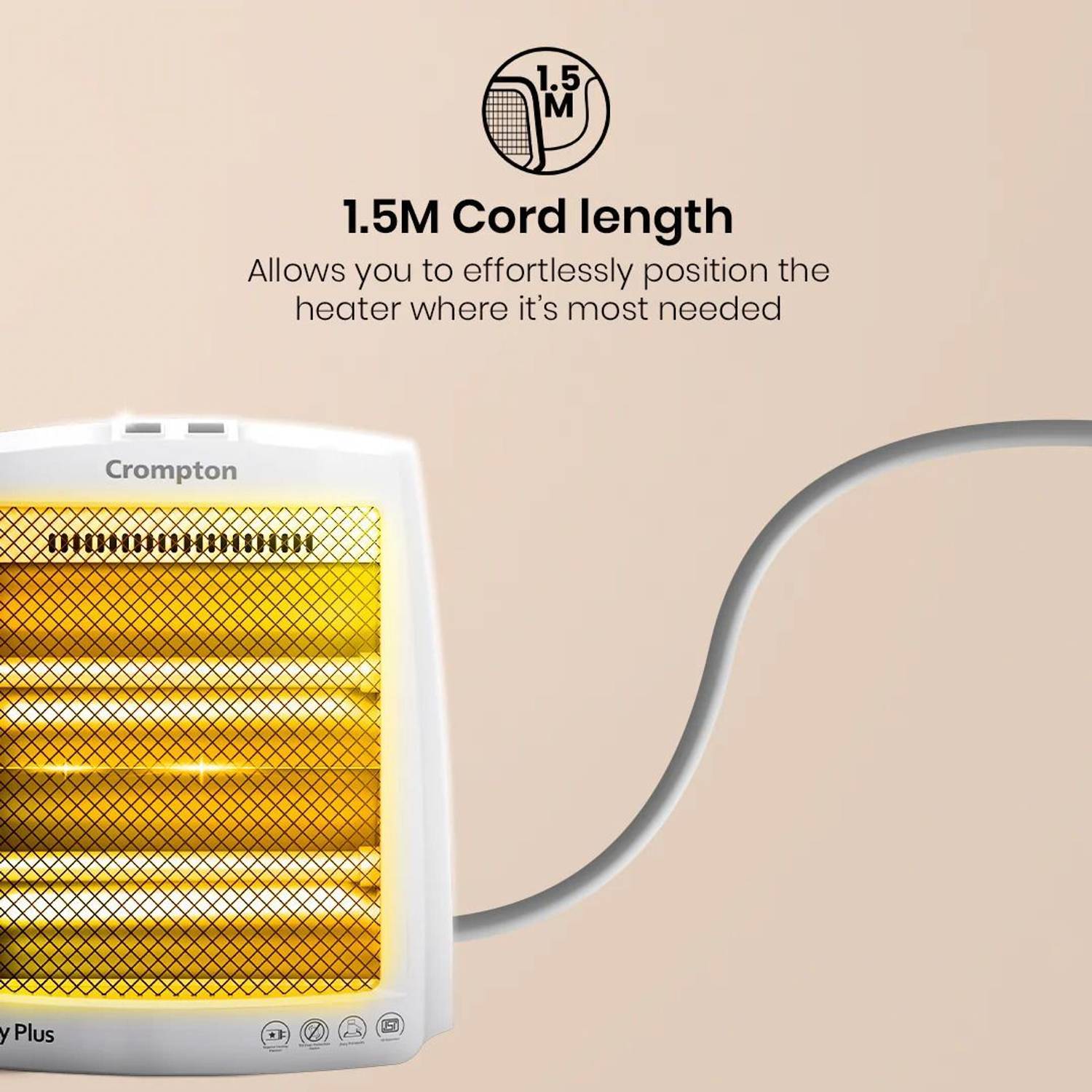 Crompton COMFYPLUS Quartz Room Heater - Image 4