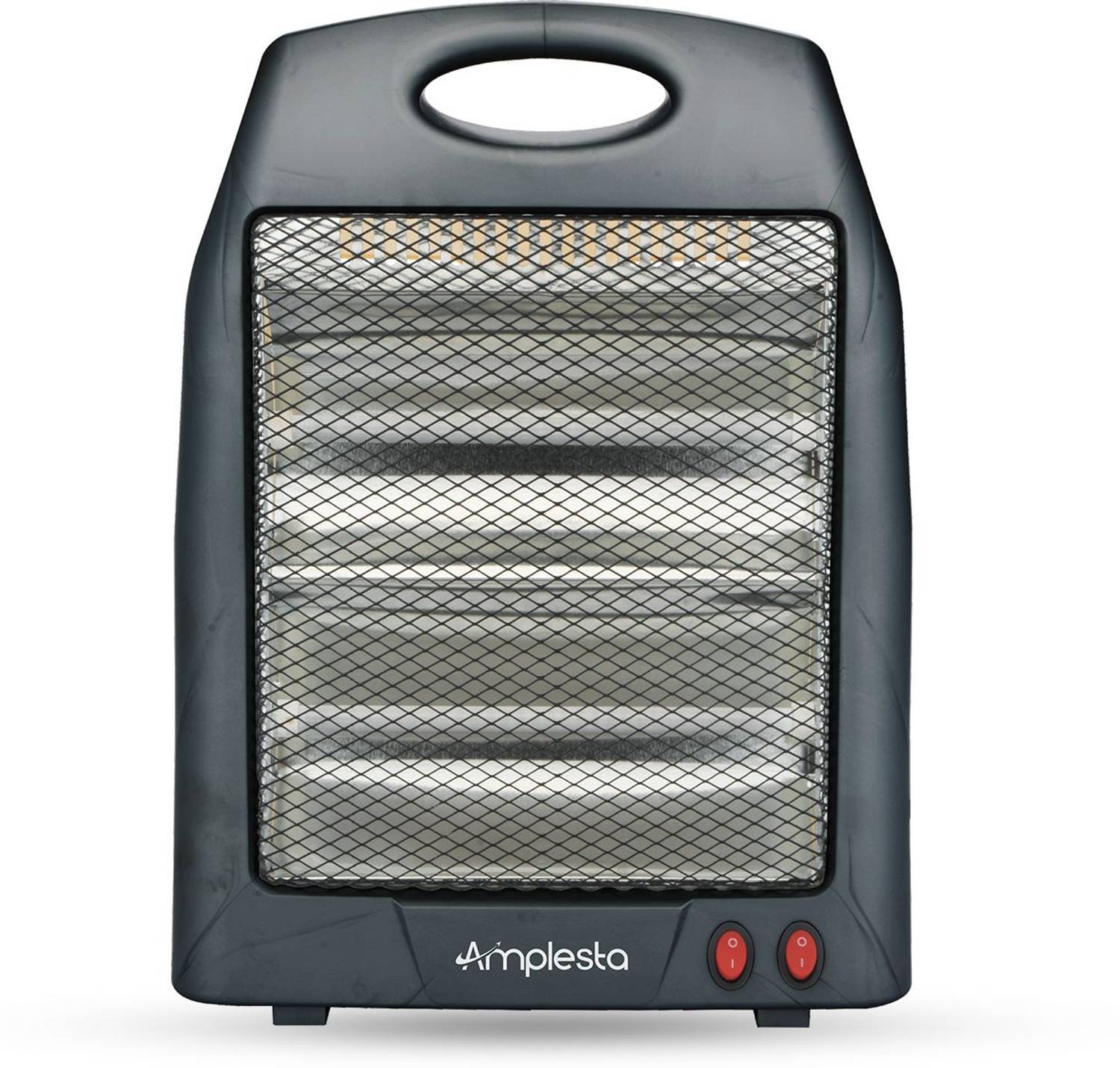 Amplesta Room Heater 2 rods 800W with Tip-Over Protection, ISI Approved, Safety mesh Blaze Halogen Room Heater