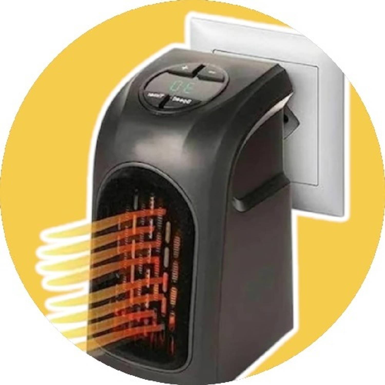 KRITAM Wall Mount Personal Electric Mini Plug in Handy Heater Fan