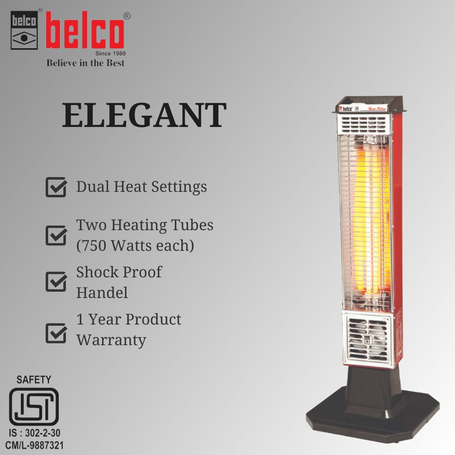 Image of Belco ELEGANT Quartz Room Heater