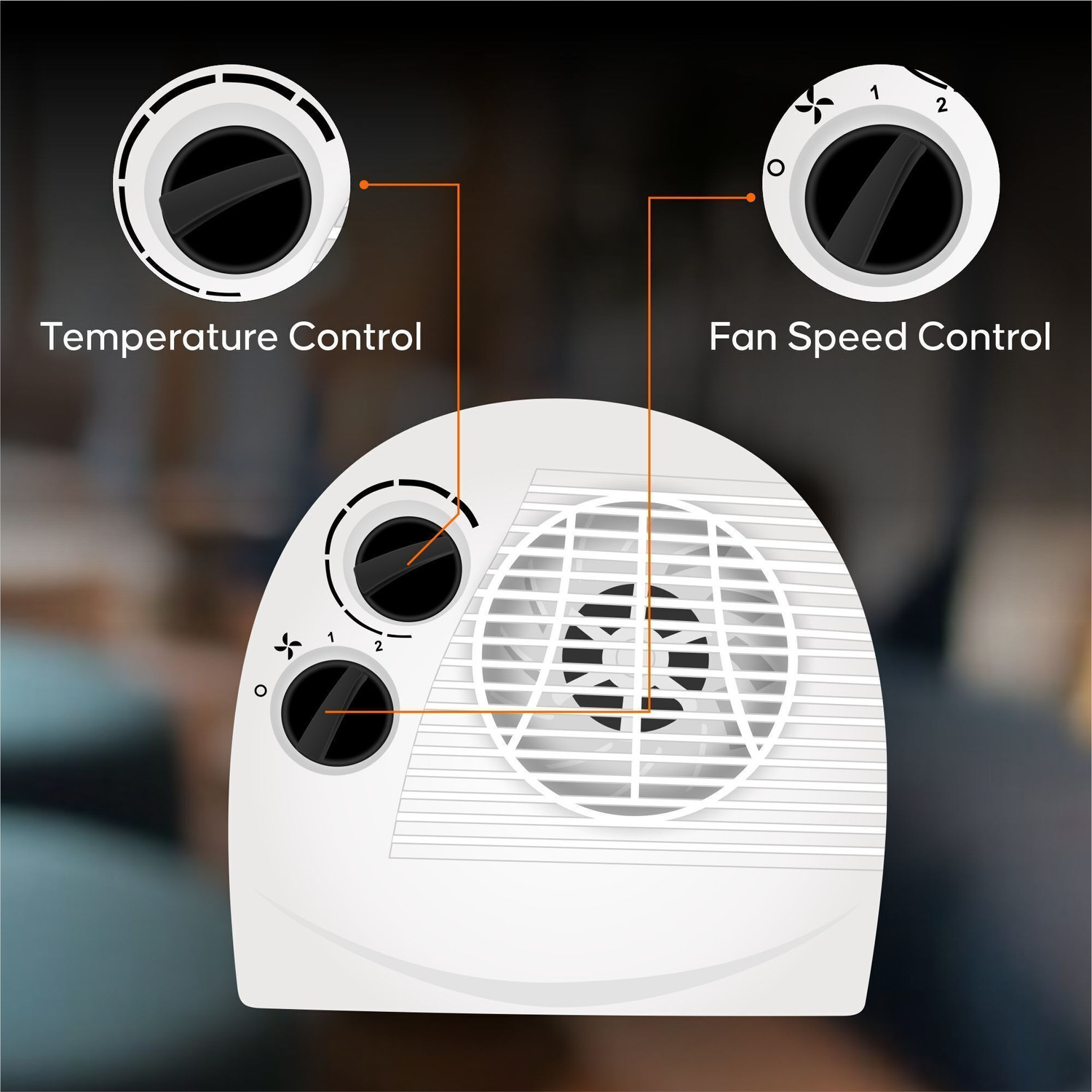 Image of Havok Fan Heater 2000W Fan Room Heater