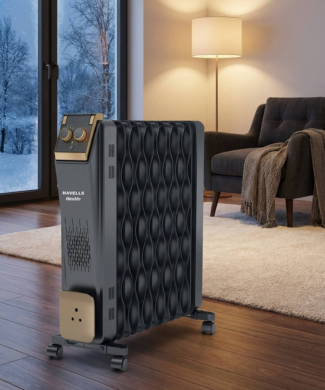 HAVELLS Hestio Black 13 Wave Fin OFR Hestio 13 Wave Fin Oil Fille