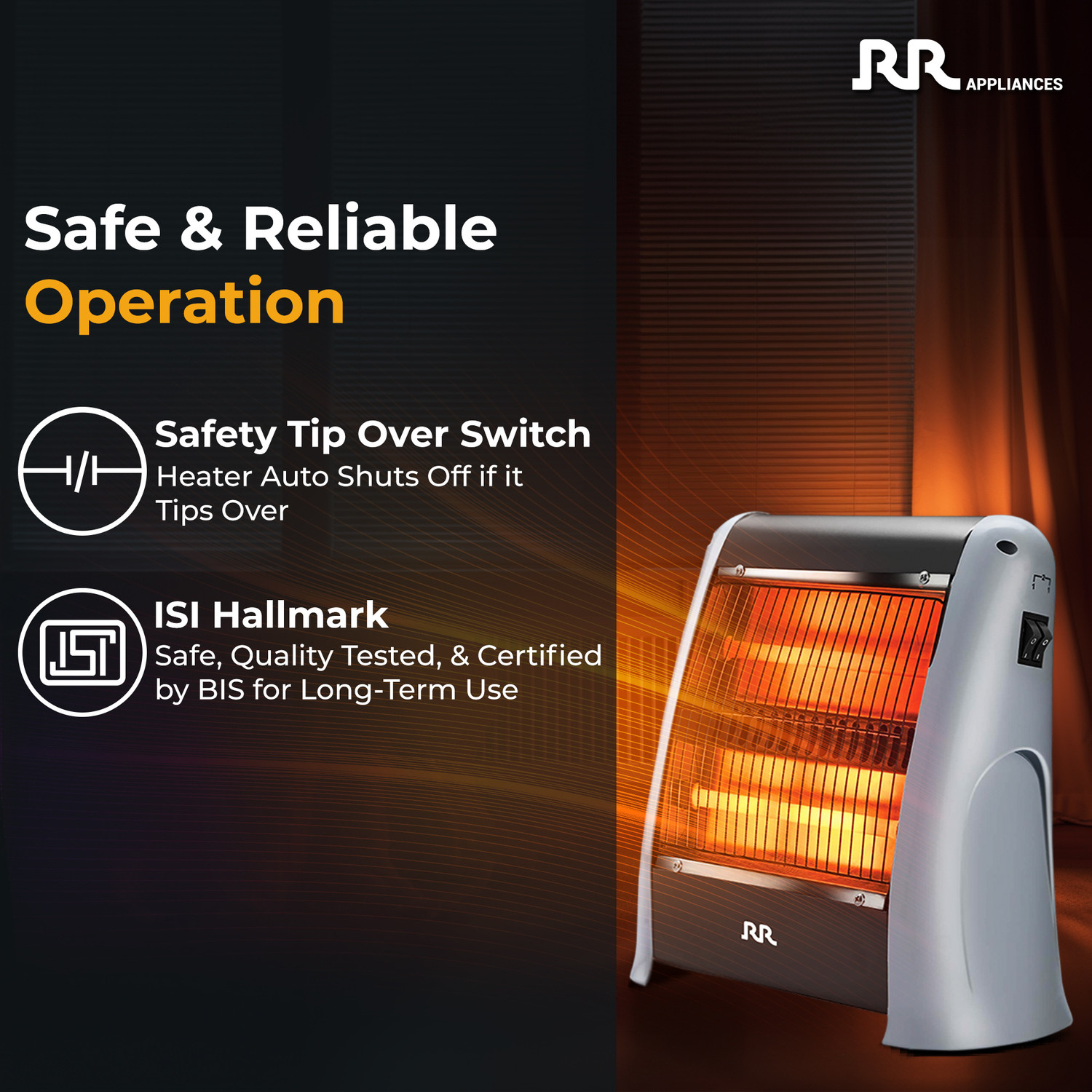 Image of RR T1247106AA38 QH-RH3 Quartz Room Heater