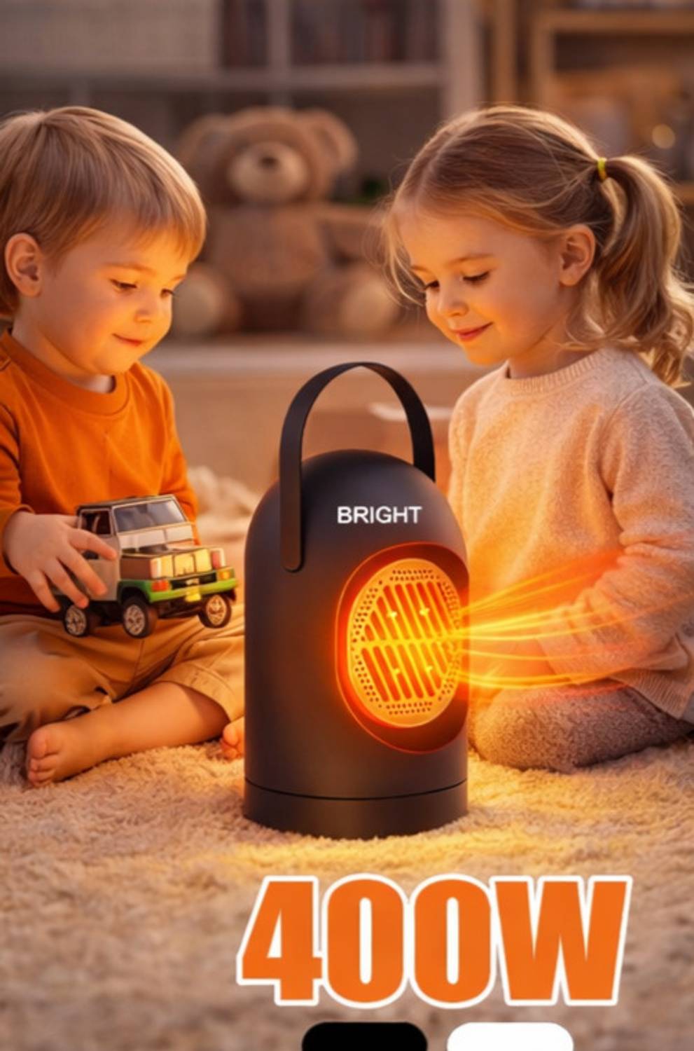 Bright 400W ROOM HEATER WITH BLOWER AUTOMATIC THERMOSTAT SAFETY S