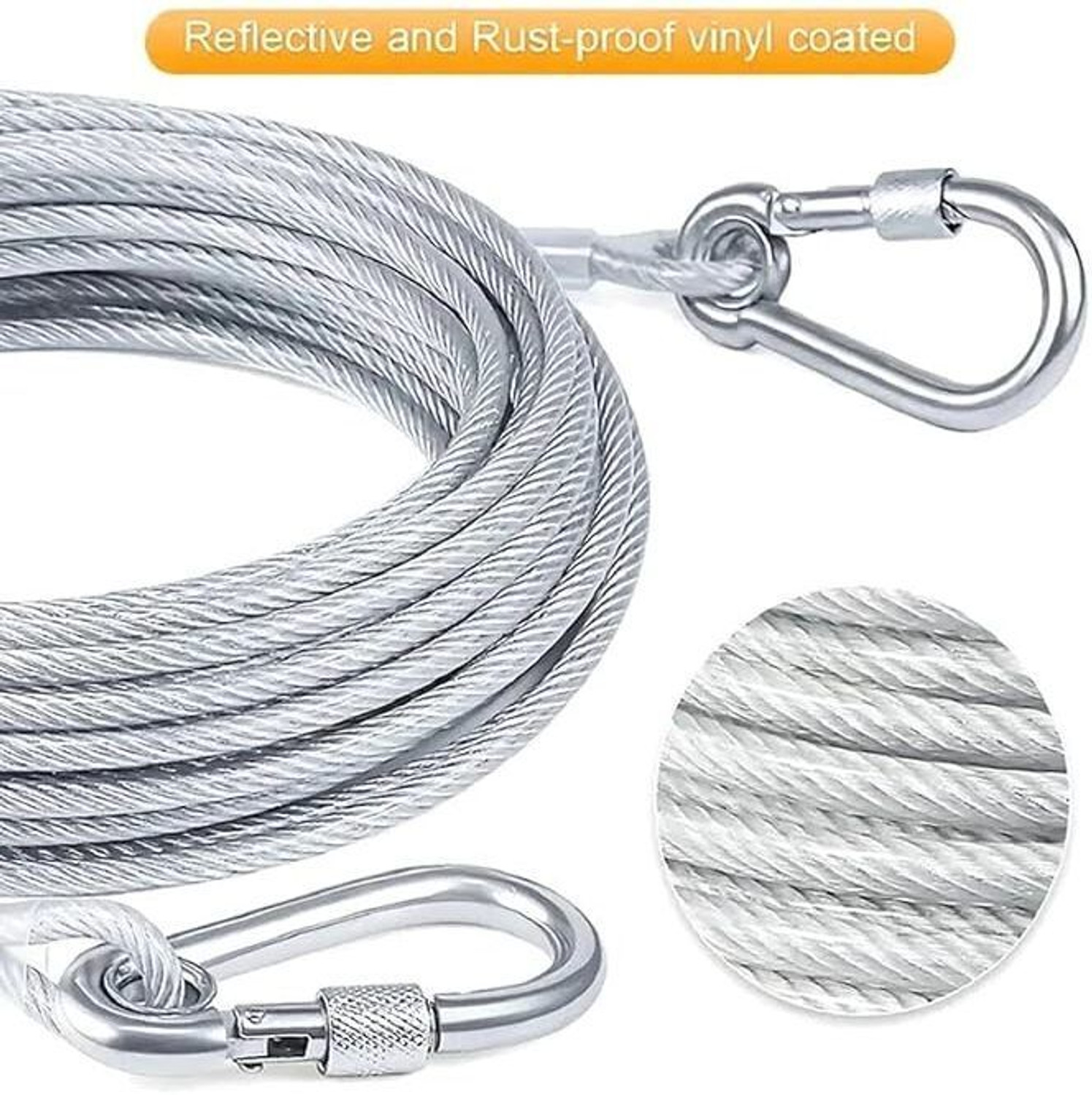 Image of Alesso Silver clothline with hook Silver